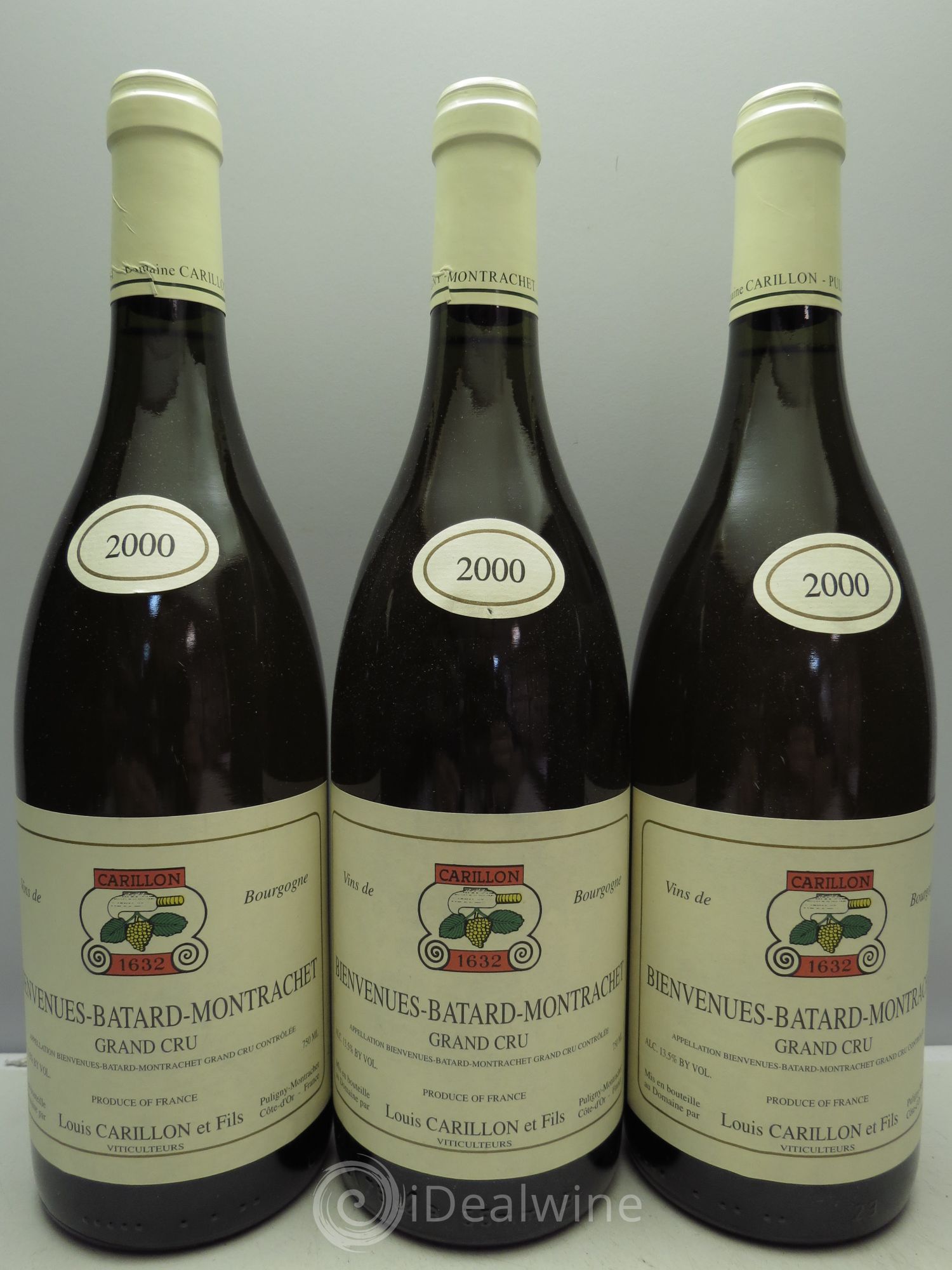 Bienvenues-Bâtard-Montrachet Grand Cru Louis Carillon & Fils 2000 - Lot de 3 bouteilles - 0