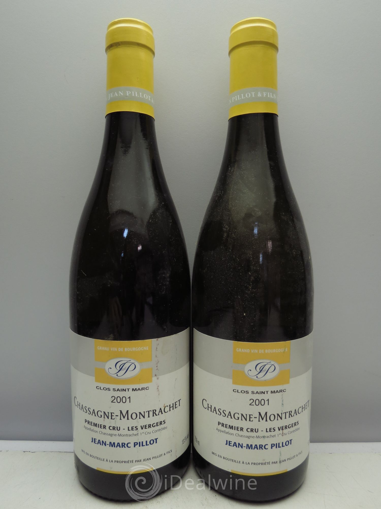 Chassagne-Montrachet 1er Cru Vergers - JM.Pillot 2001 - Lotto di 2 bottiglie - 0