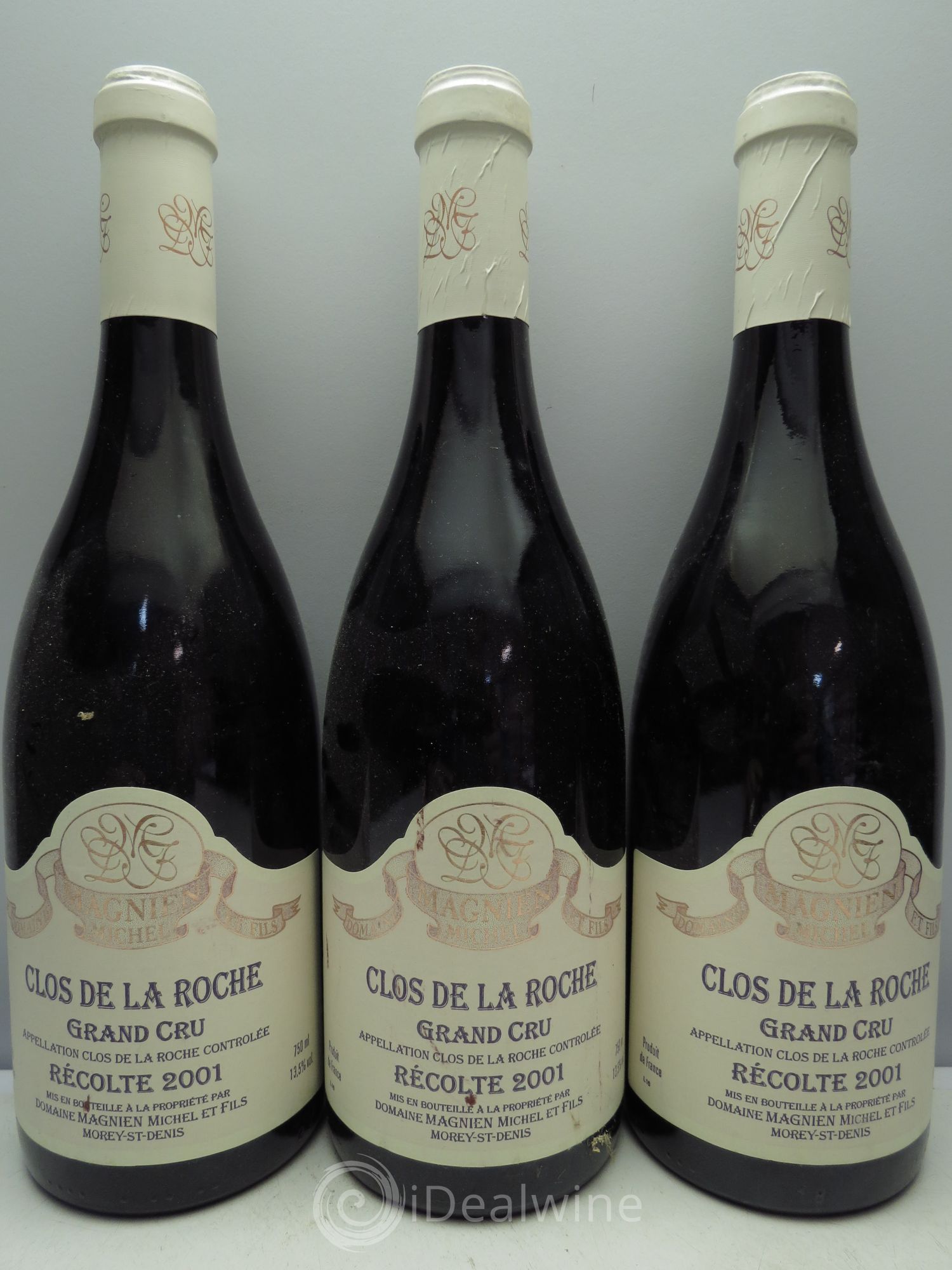 Clos de la Roche Grand Cru Michel Magnien 2001 - Lot de 3 bouteilles - 0