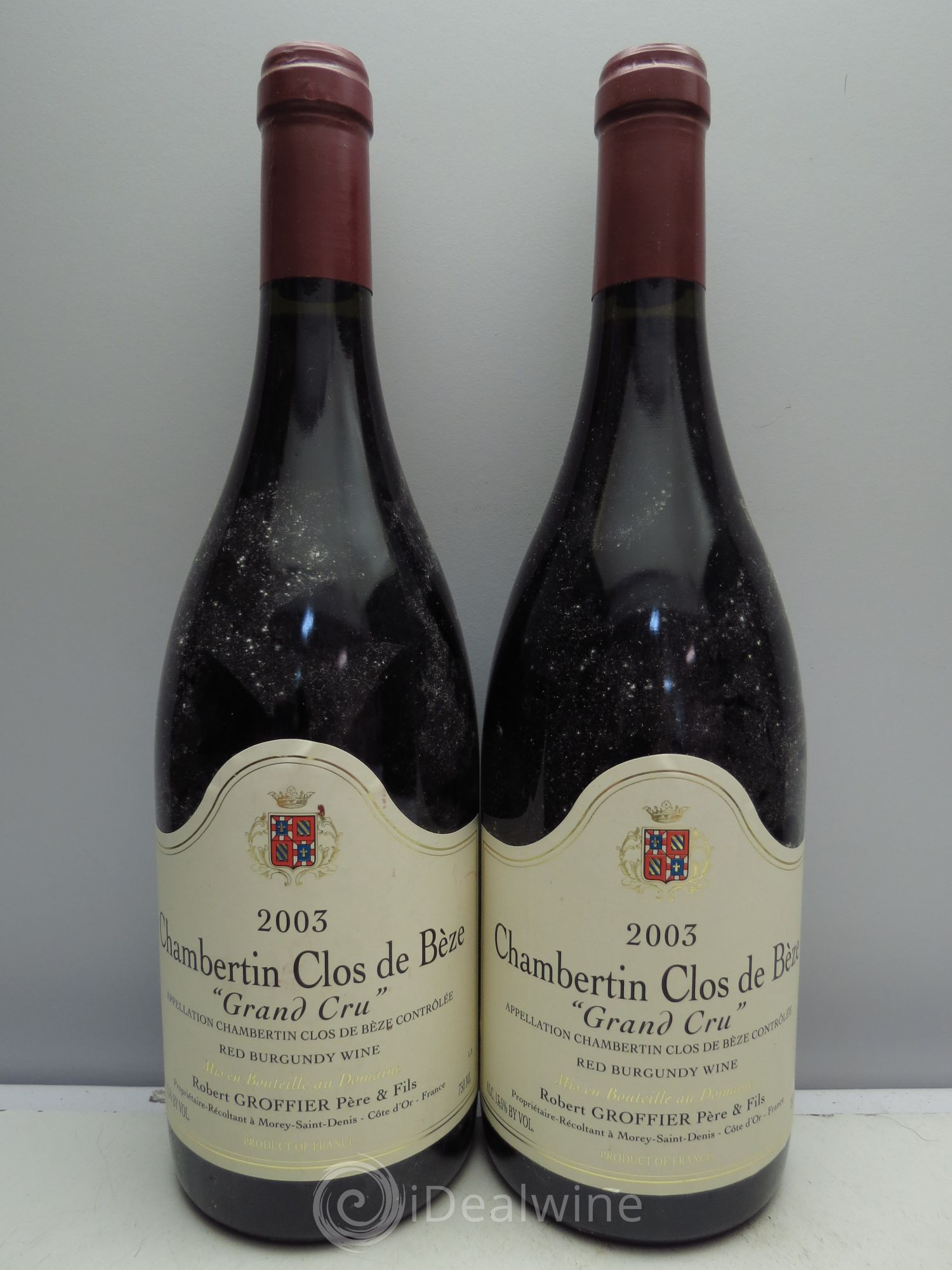 Chambertin Clos de Bèze Grand Cru Robert Groffier Père & Fils (Domaine) 2003 - Lot de 2 bouteilles - 0