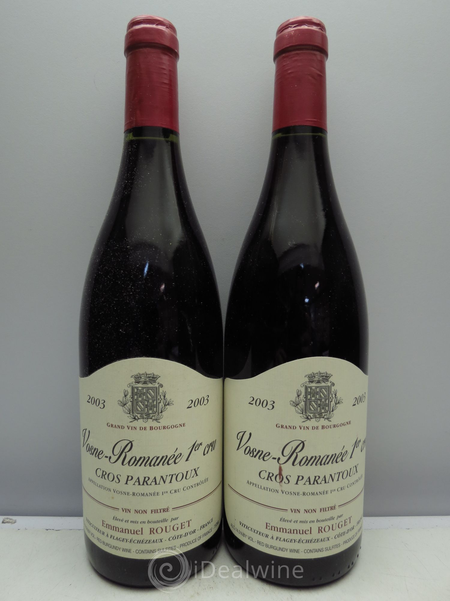 Vosne-Romanée 1er Cru Cros Parantoux Emmanuel Rouget 2003 - Lot de 2 bouteilles - 0