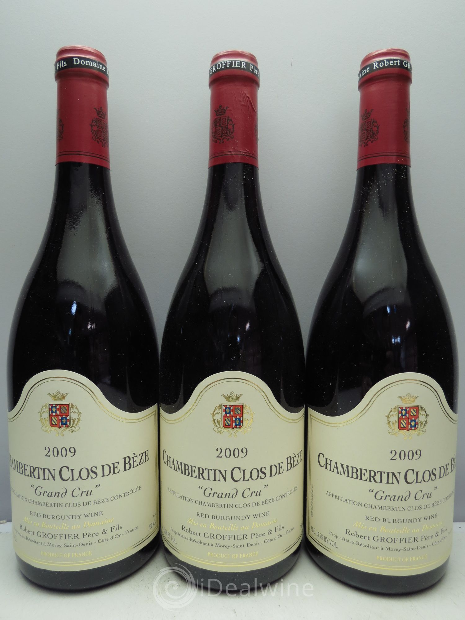 Chambertin Clos de Bèze Grand Cru Robert Groffier Père & Fils (Domaine) 2009 - Lot de 3 bouteilles - 0