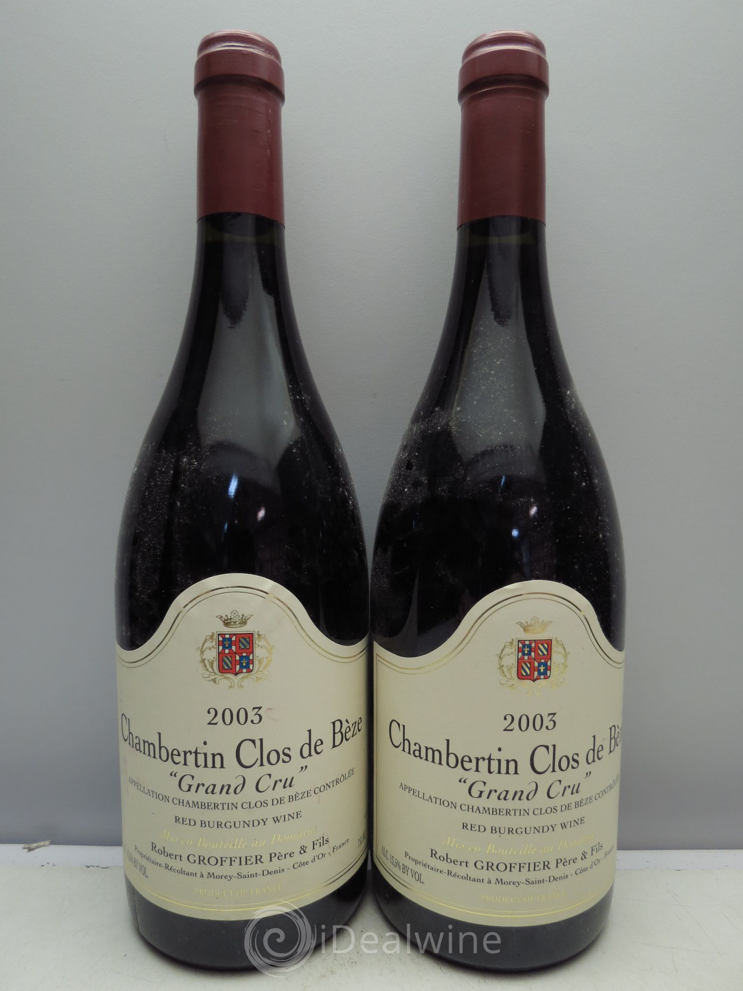 Chambertin Clos de Bèze Grand Cru Robert Groffier Père & Fils (Domaine) 2003 - Lot de 2 bouteilles - 0