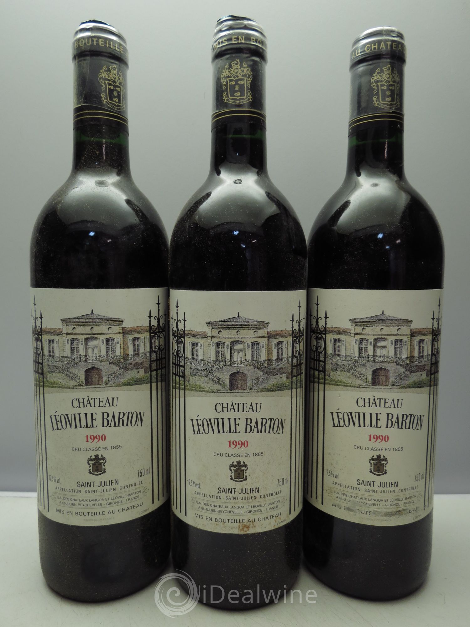 Château Léoville Barton 2ème Grand Cru Classé 1990 - Lot de 3 bouteilles - 0