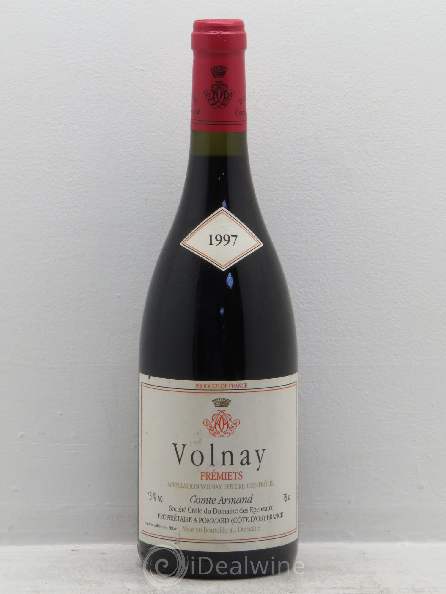 Volnay 1er Cru Les Frémiets Comte Armand 1997 - Lot de 1 bouteille - 0
