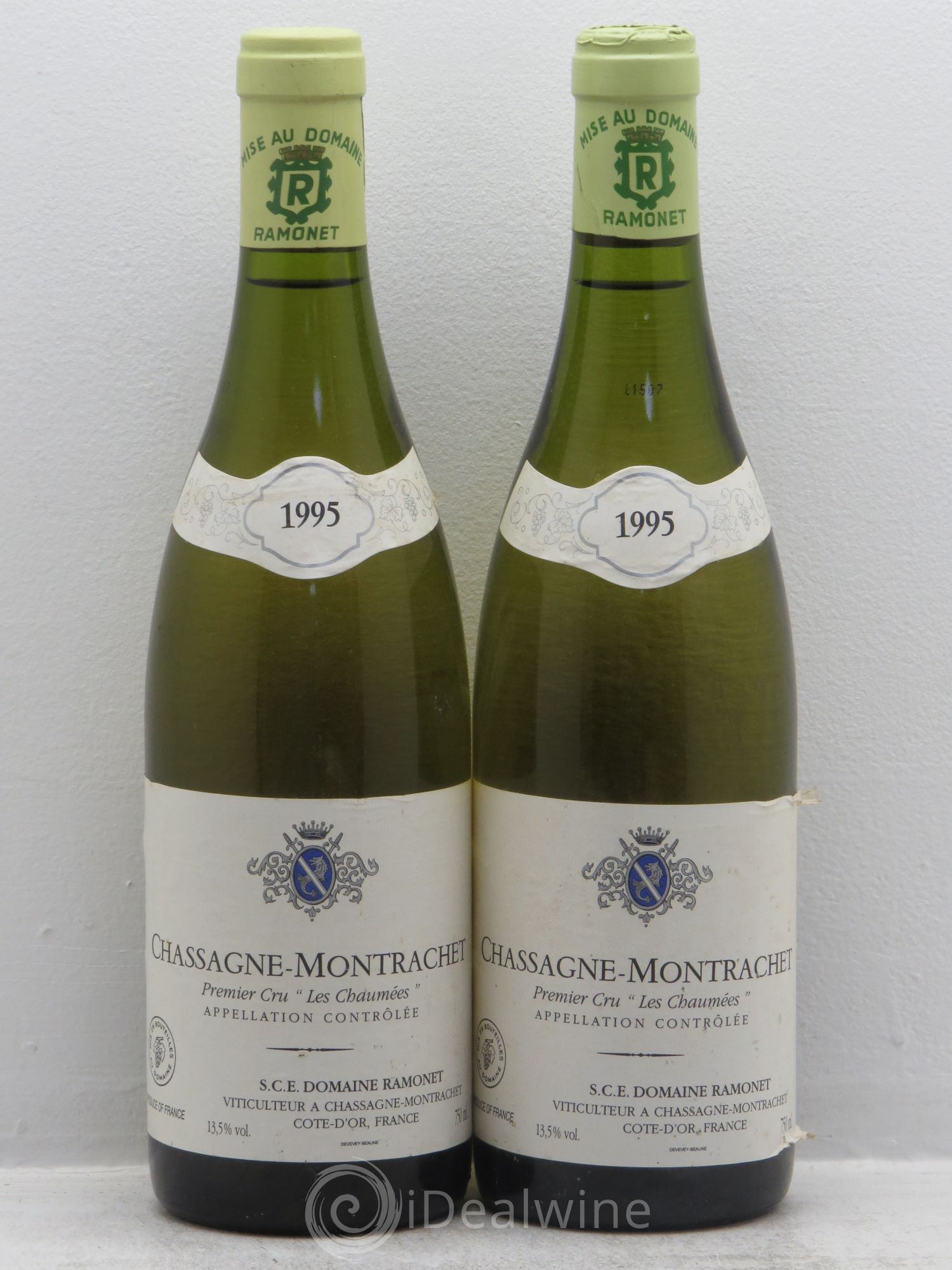 Chassagne-Montrachet 1er Cru Les Chaumées Ramonet (Domaine) 1995 - Lot de 2 bouteilles - 0