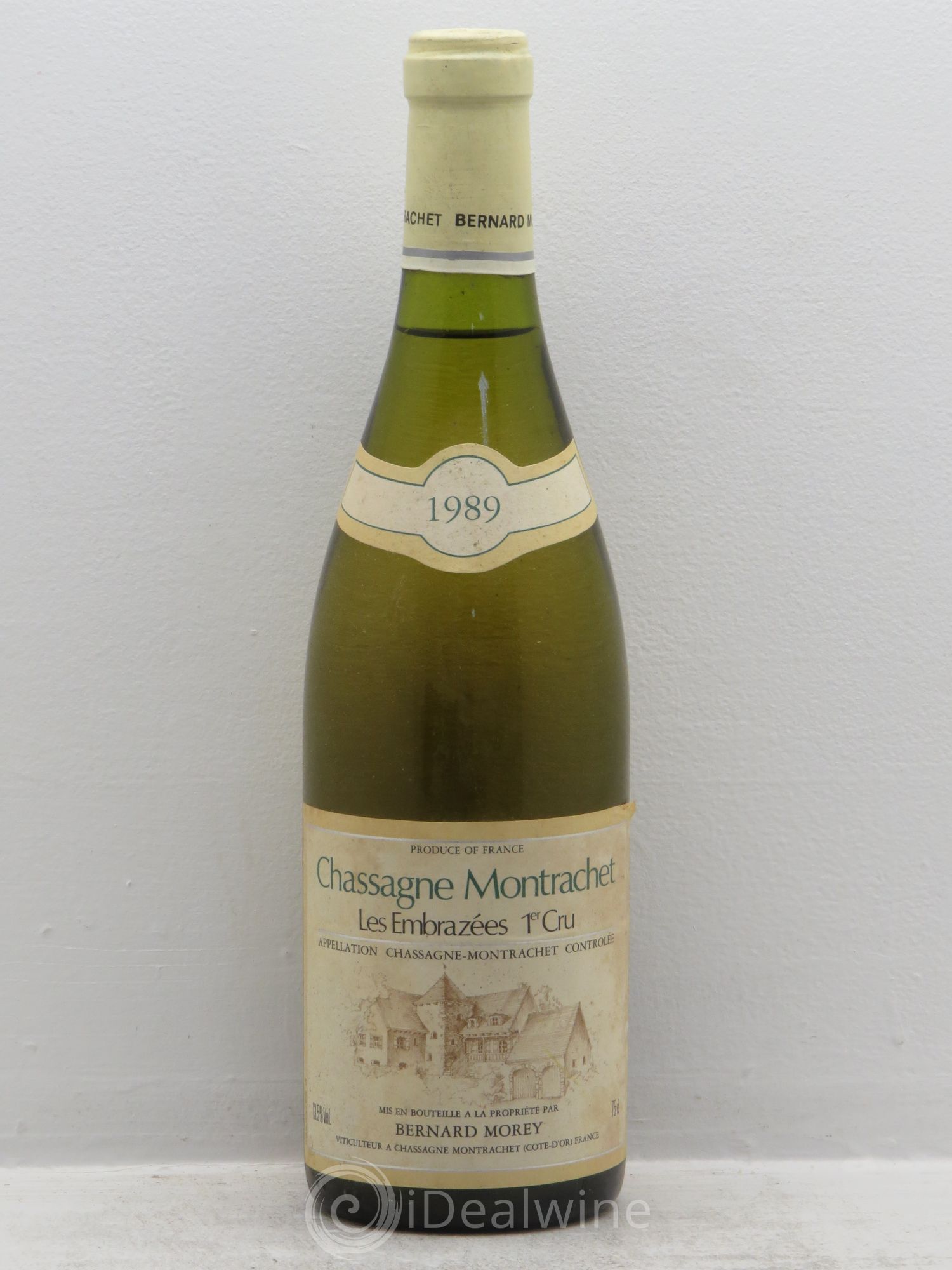 Chassagne-Montrachet 1er Cru Les Embrazées Bernard Morey et Fils (Domaine) 1989 - Lot de 1 bouteille - 0