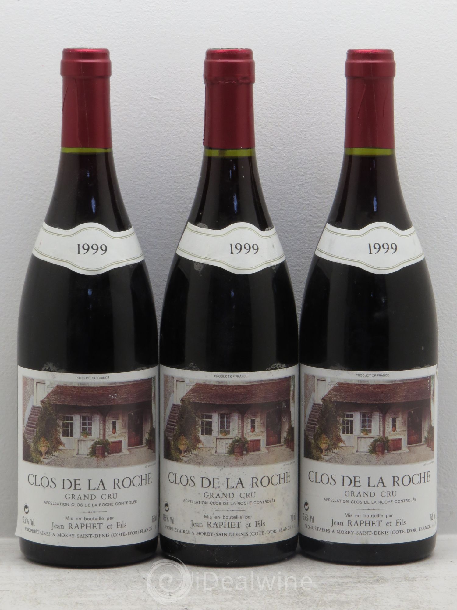 Clos de la Roche Grand Cru Gérard Raphet (Domaine) 1999 - Lot de 3 bouteilles - 0