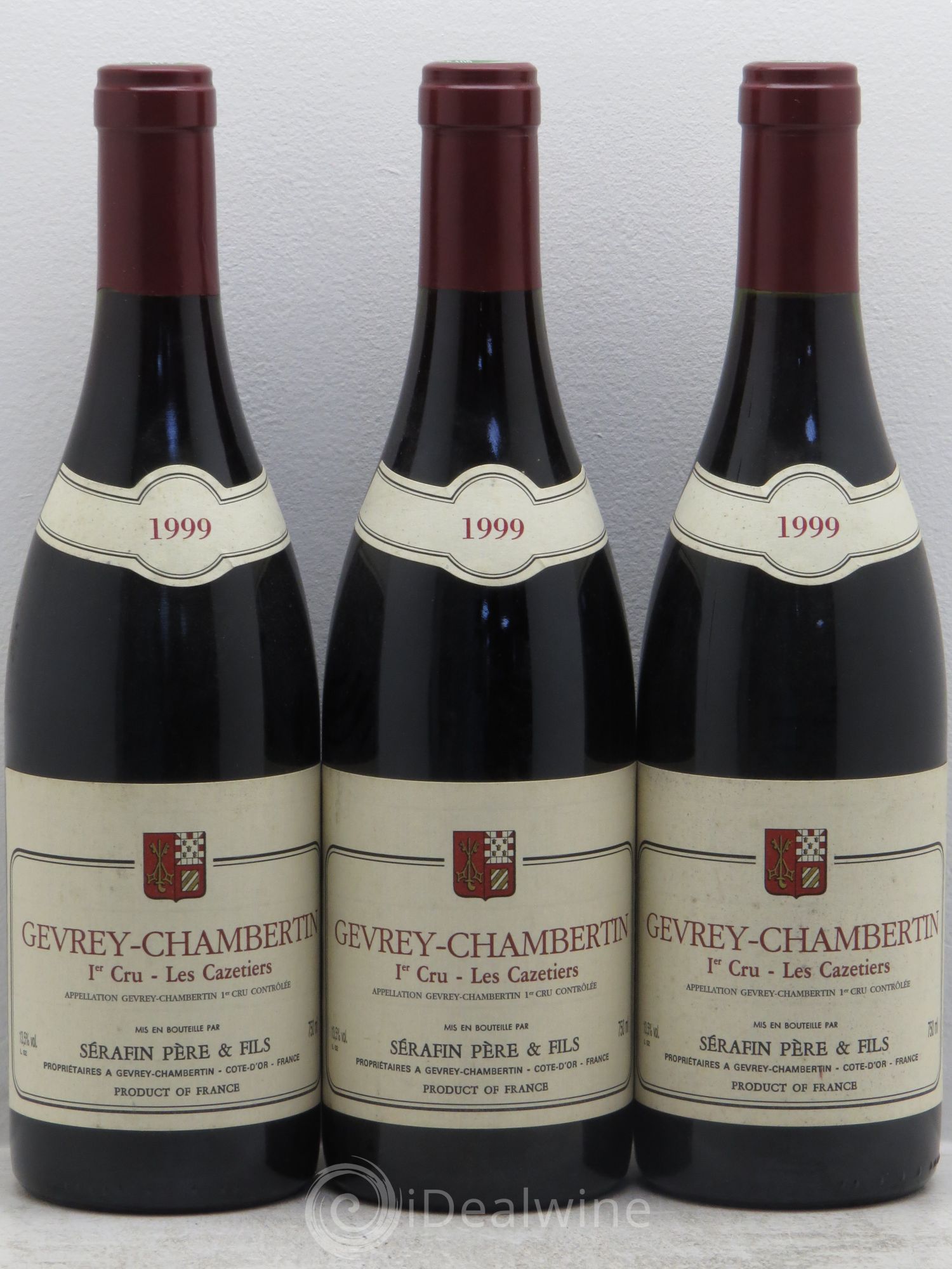 Gevrey-Chambertin 1er Cru 1999 - Lot de 3 bouteilles - 0