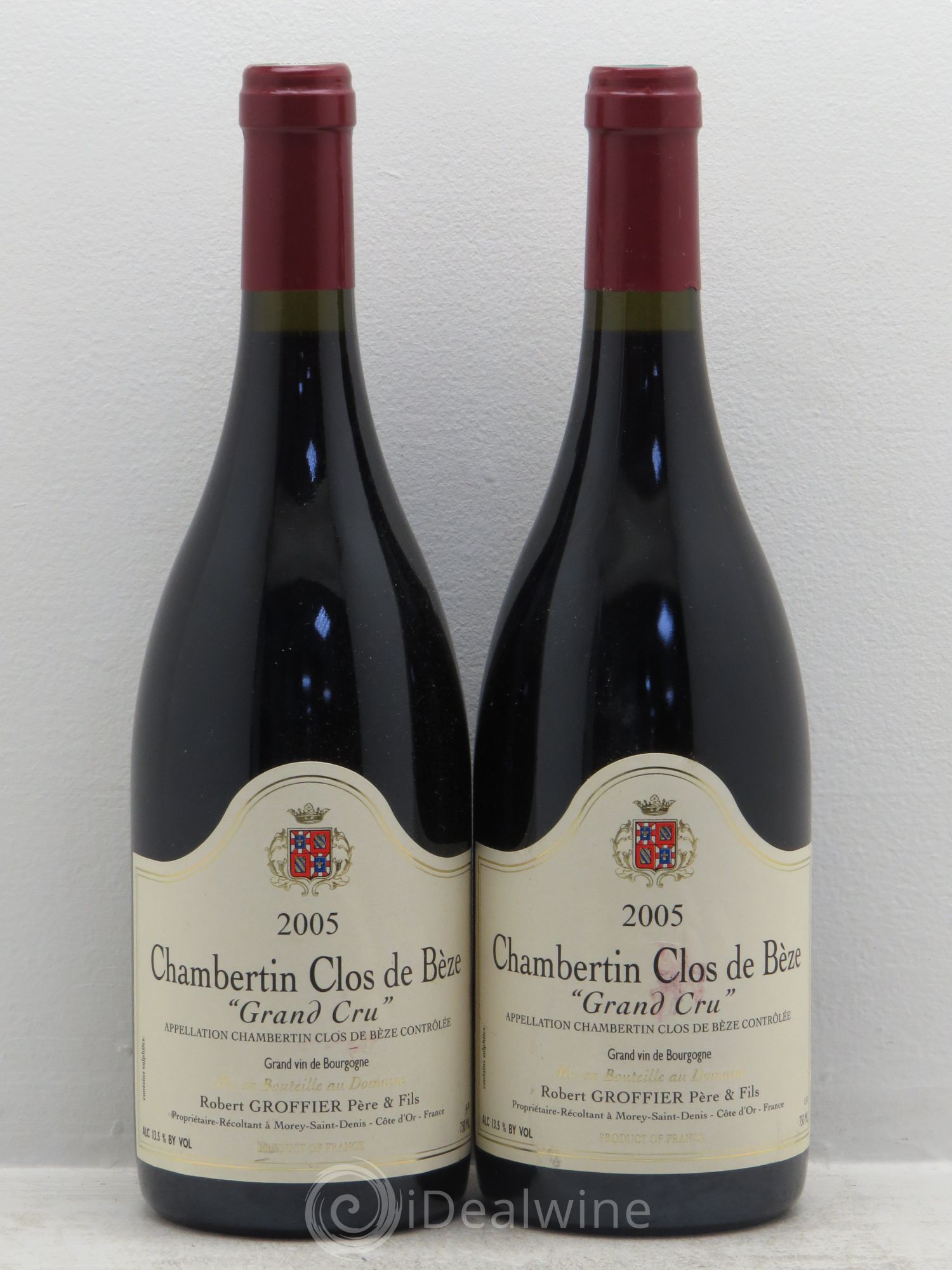 Chambertin Clos de Bèze Grand Cru Robert Groffier Père & Fils (Domaine) 2005 - Lot de 2 bouteilles - 0