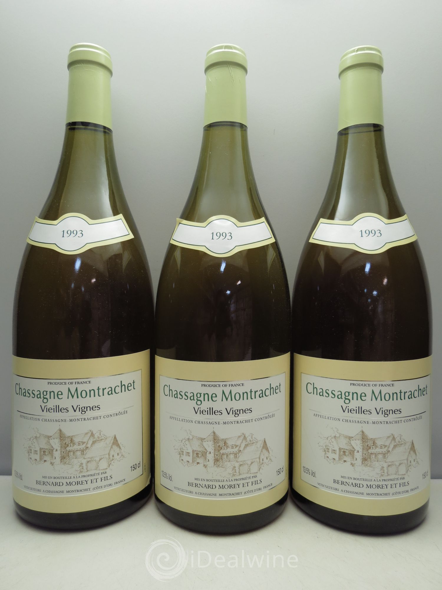 Chassagne-Montrachet Vieilles Vignes Bernard Morey 1993 - Posten von 3 Magnum - 0