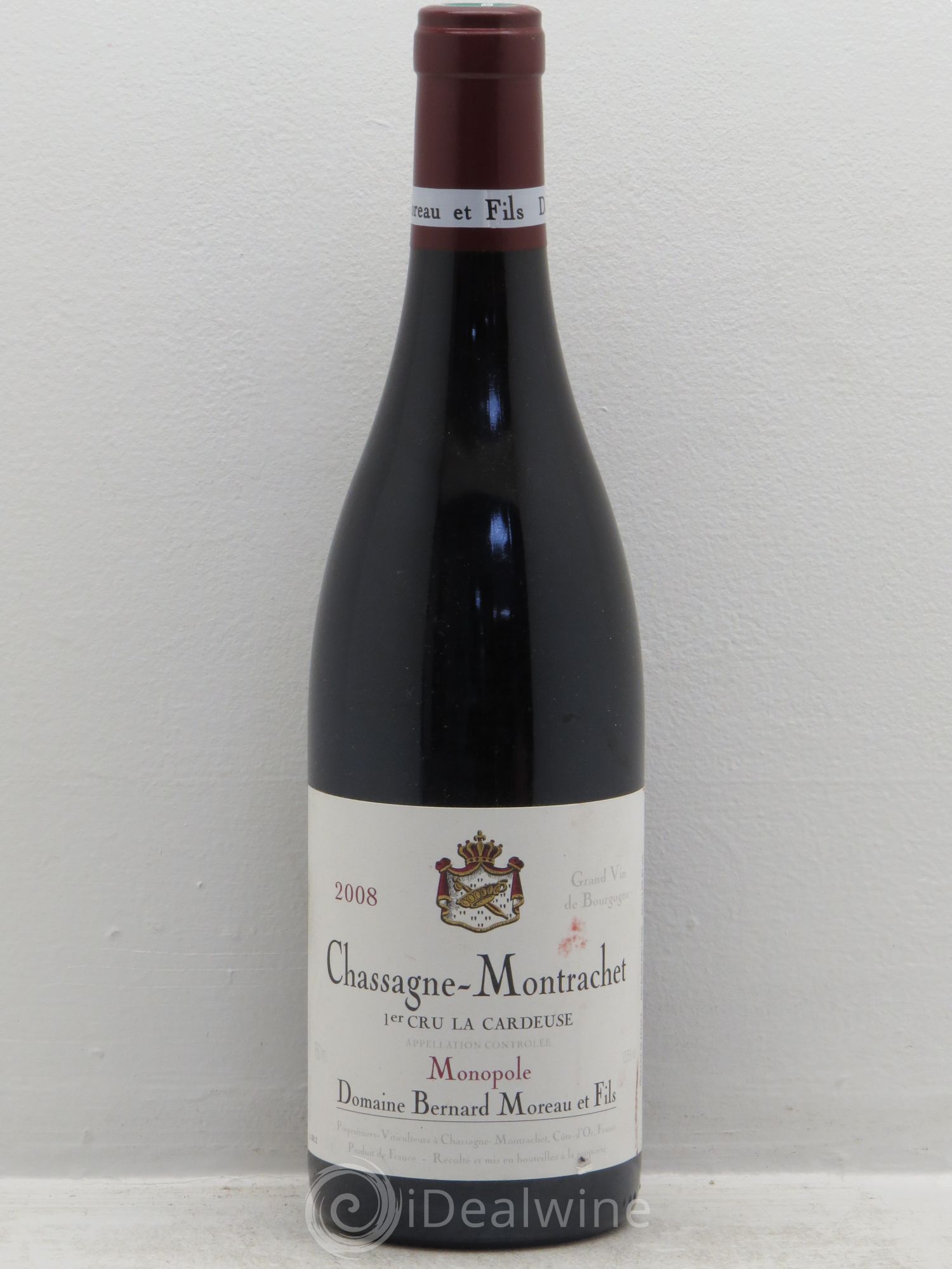 Chassagne-Montrachet 1er Cru Bernard Moreau 2008 - Lot de 1 bouteille - 0