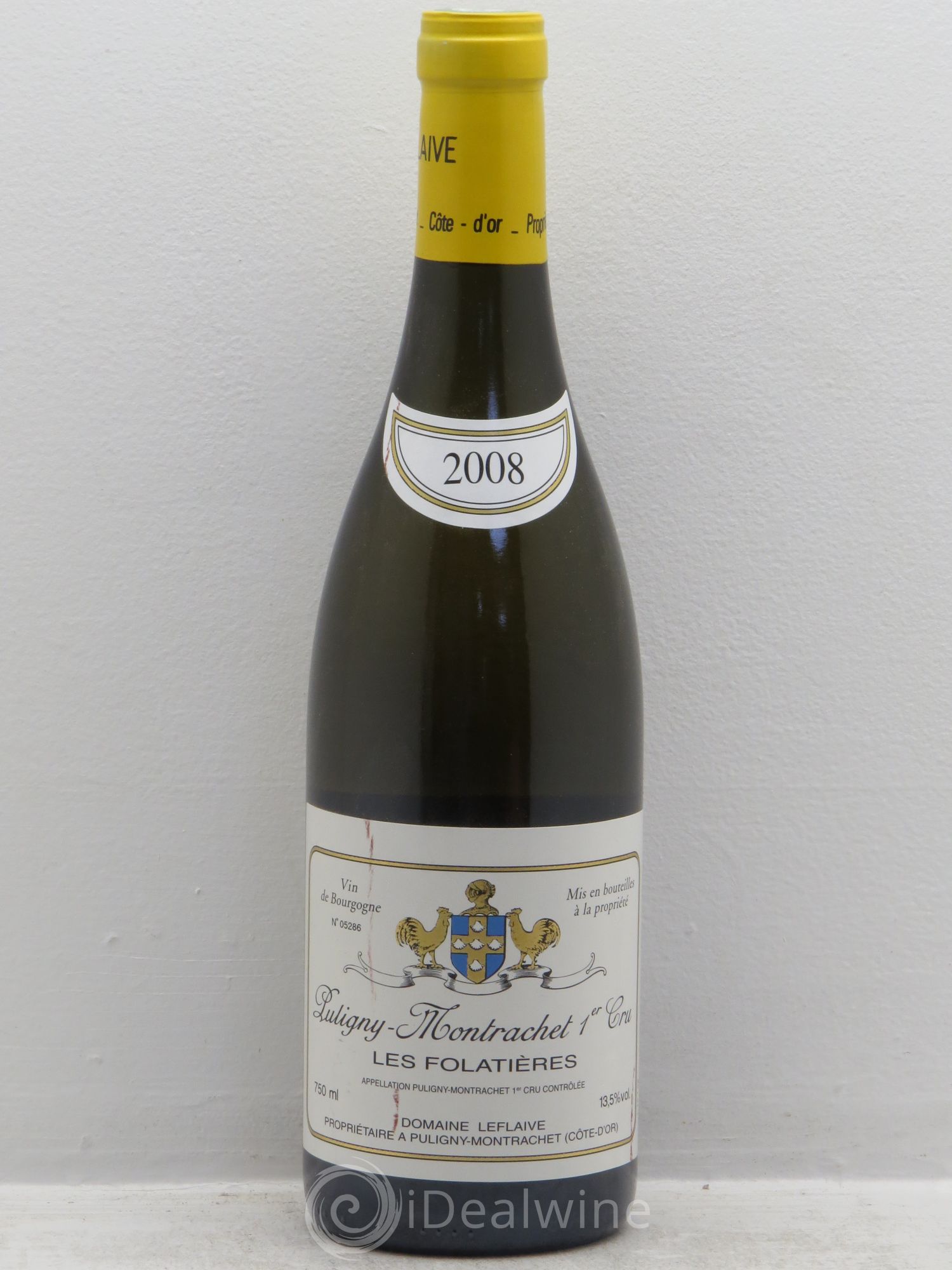 Puligny-Montrachet 1er Cru Les Folatières Leflaive (Domaine) 2008 - Lot de 1 bouteille - 0