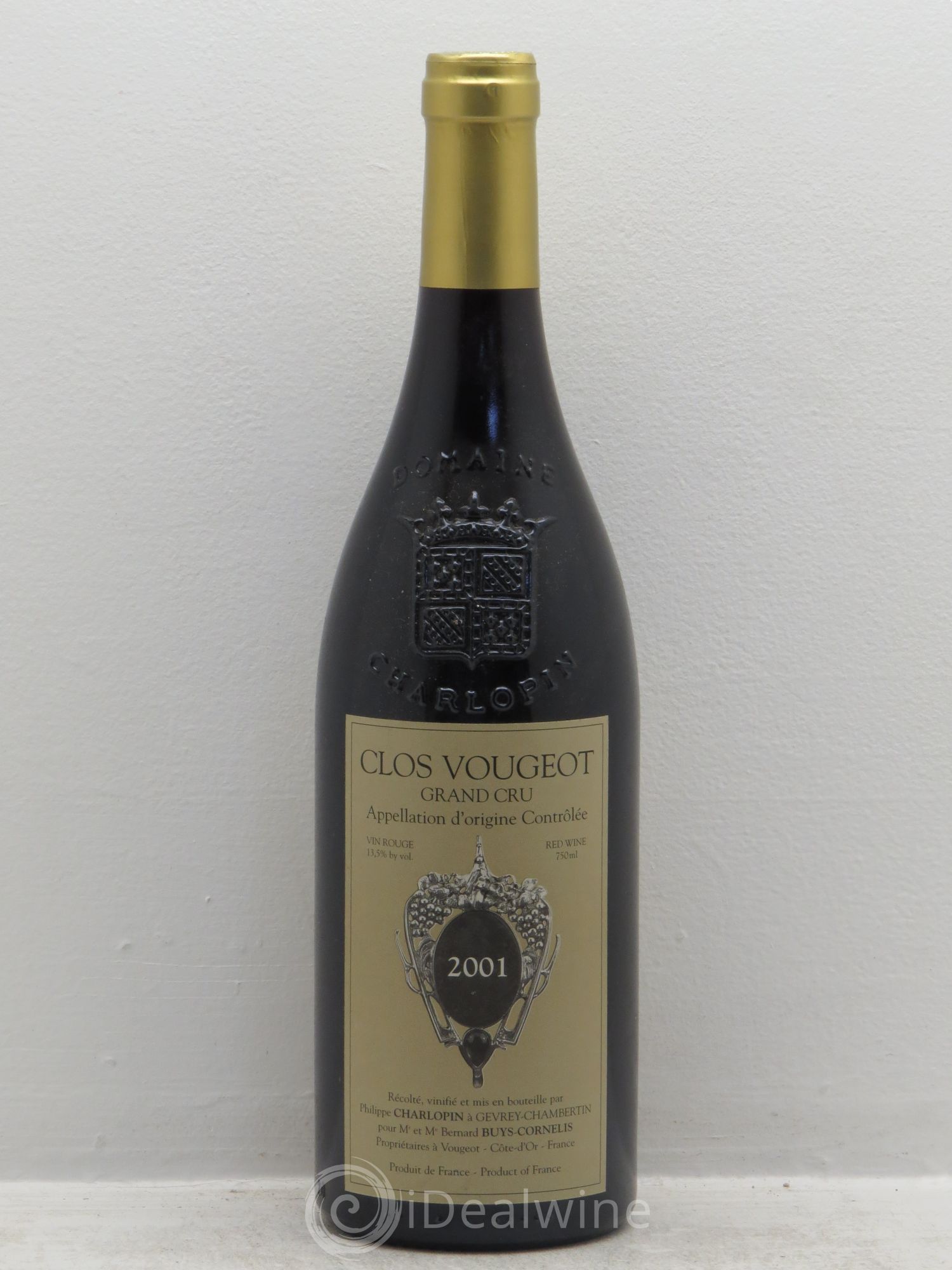 Clos de Vougeot Grand Cru Charlopin-Parizot 2001 - Lot de 1 bouteille - 0