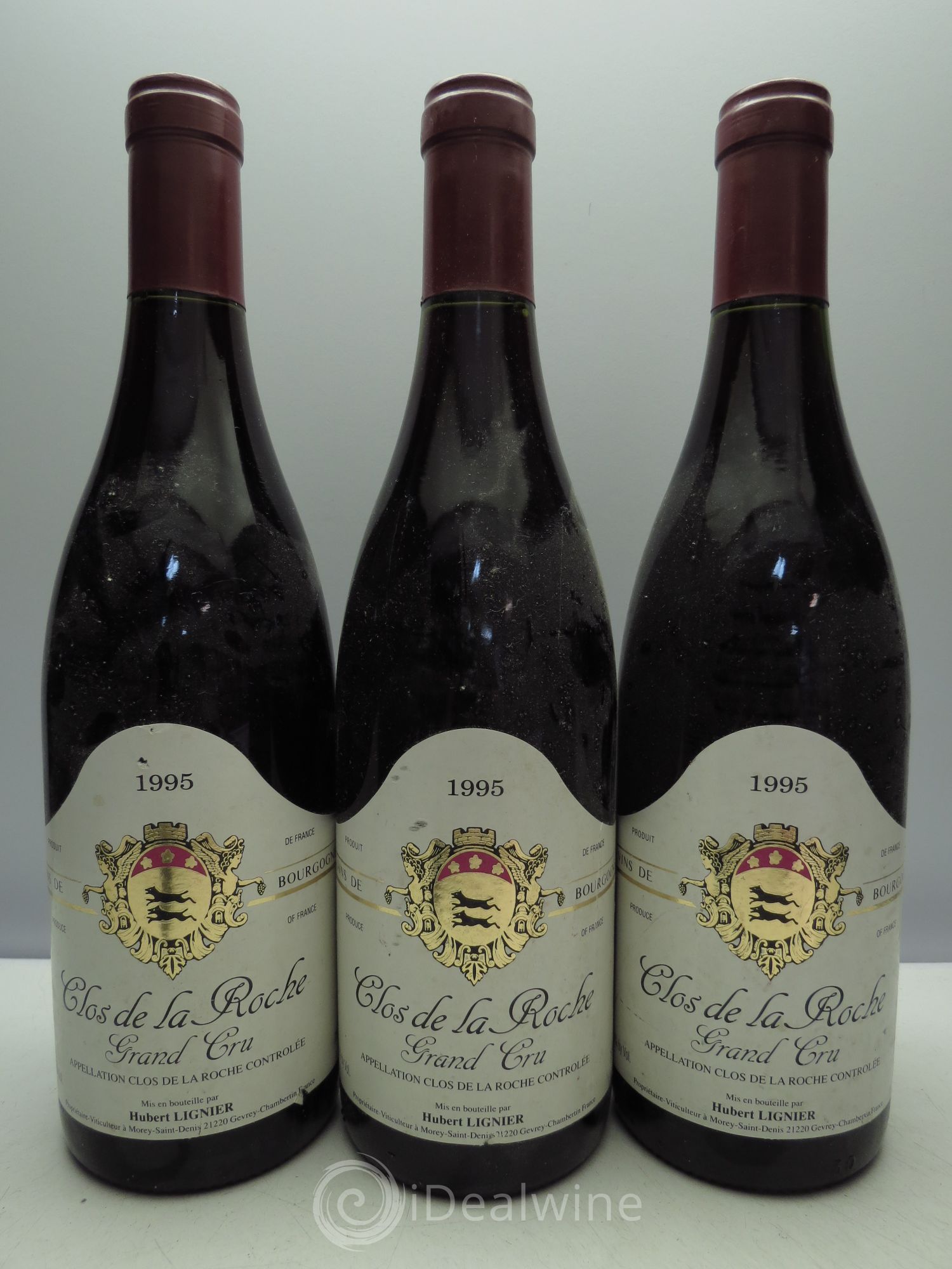 Clos de la Roche Grand Cru Hubert Lignier (Domaine) 1995 - Lot de 3 bouteilles - 0