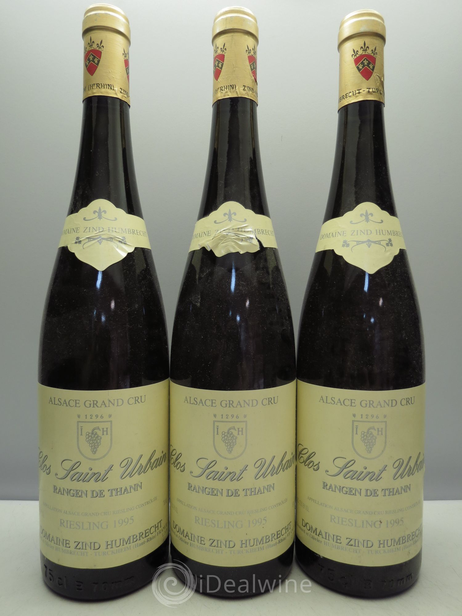 Alsace Riesling Grand Cru Rangen de Thann Clos Saint Urbain Zind-Humbrecht (Domaine) 1995 - Lot de 3 bouteilles - 0