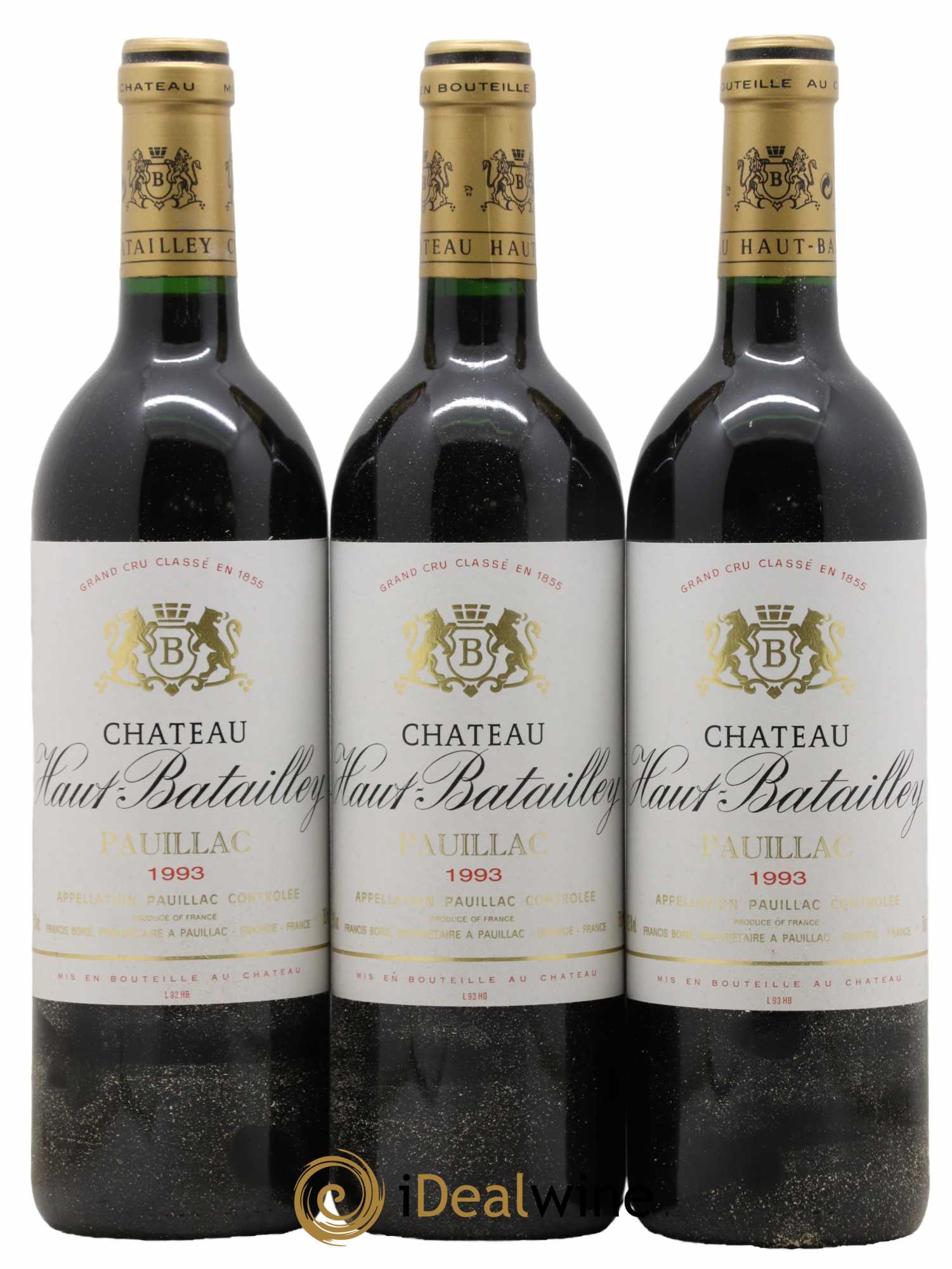 Château Haut Batailley 5ème Grand Cru Classé 1993 - Lot de 3 bouteilles - 0