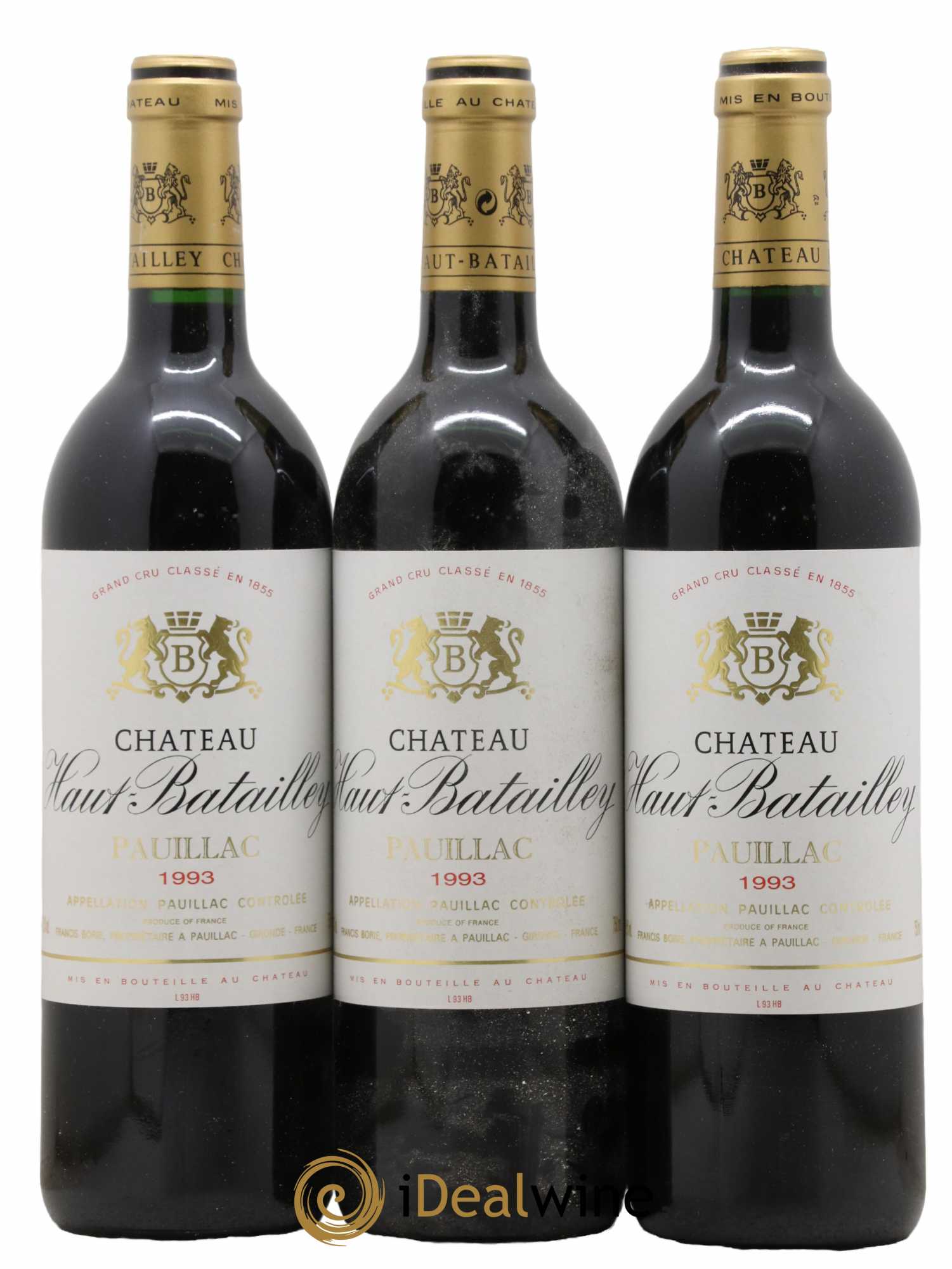 Château Haut Batailley 5ème Grand Cru Classé 1993 - Lot de 3 bouteilles - 0