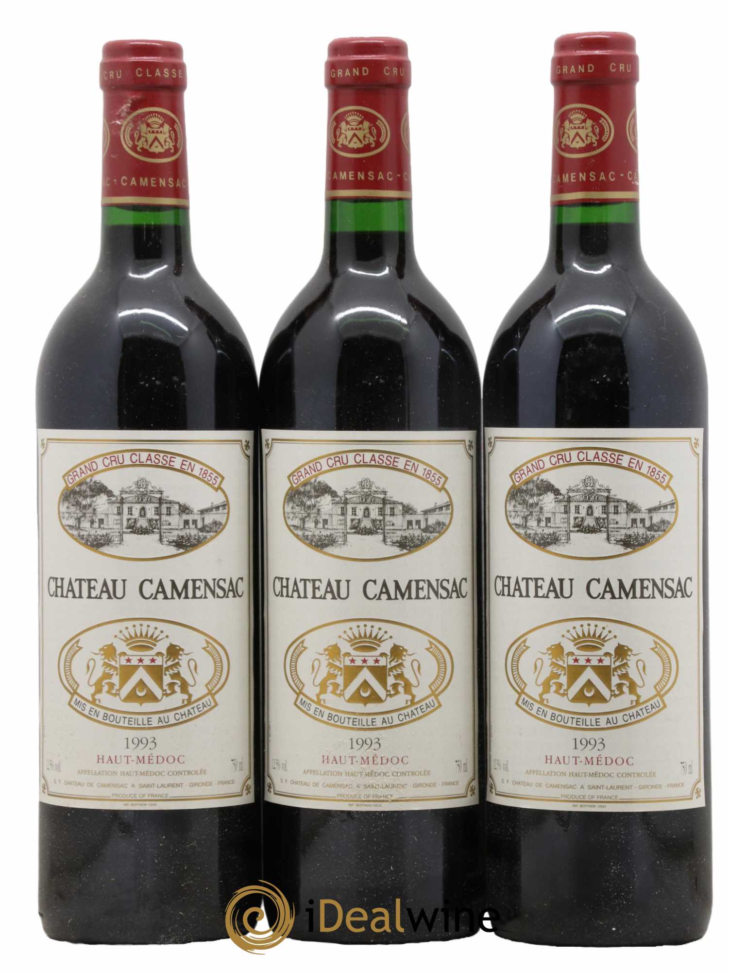 Château Camensac 5ème Grand Cru Classé 1993 - Lot de 3 bouteilles - 0