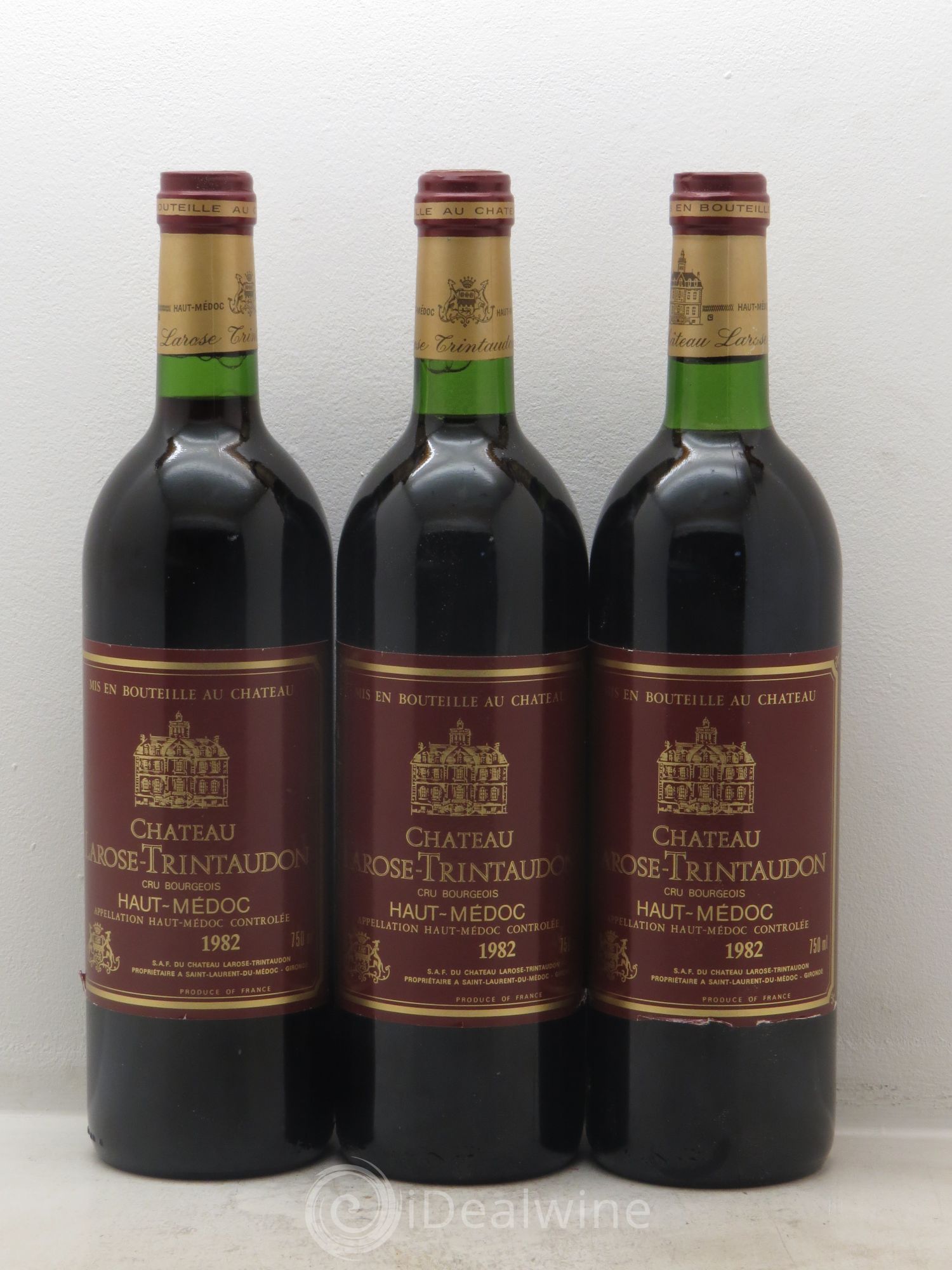 Château Larose Trintaudon Cru Bourgeois 1982 - Lot de 3 bouteilles - 0