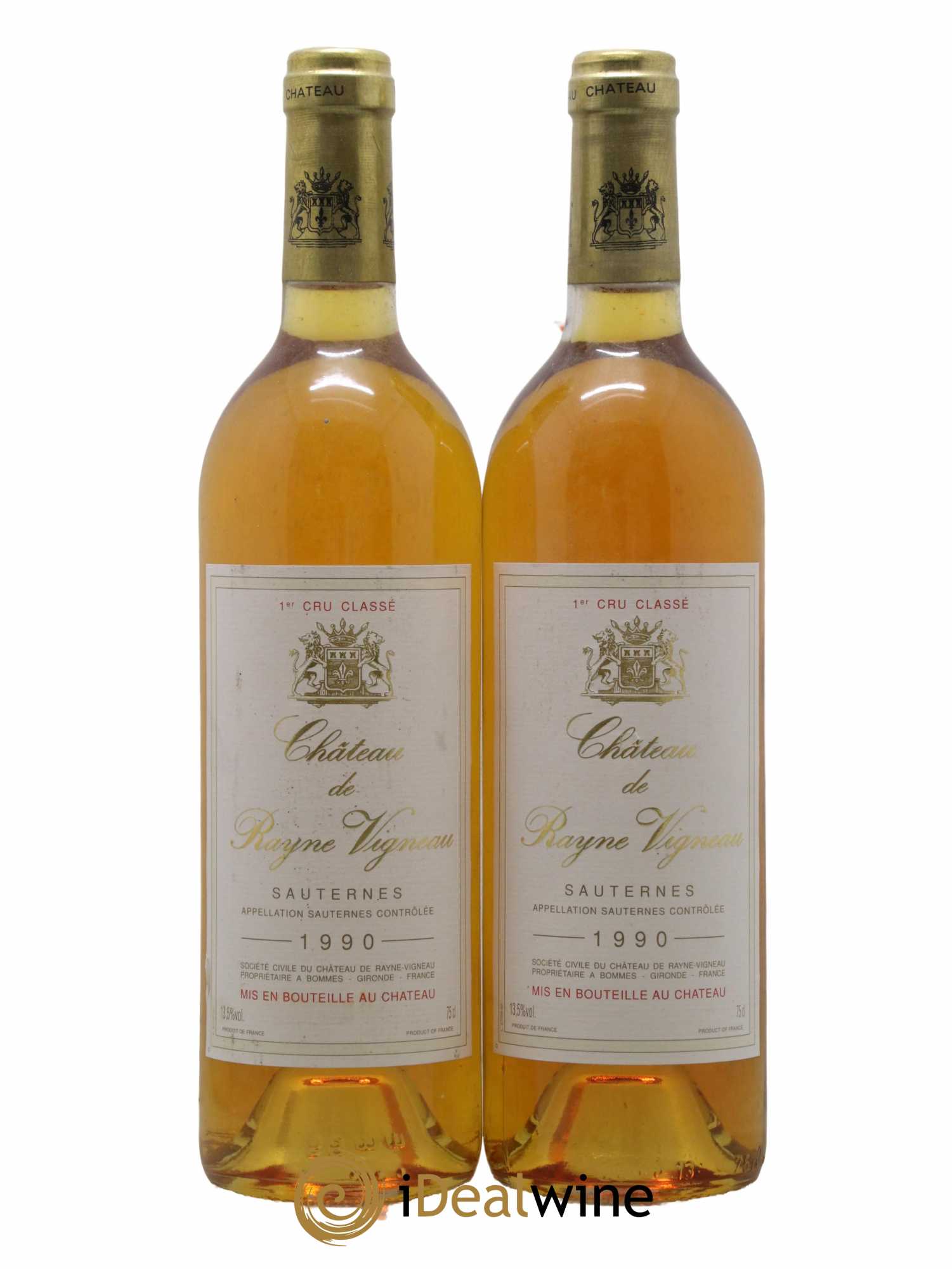 Château de Rayne Vigneau 1er Grand Cru Classé 1990 - Lotto di 2 bottiglie - 0