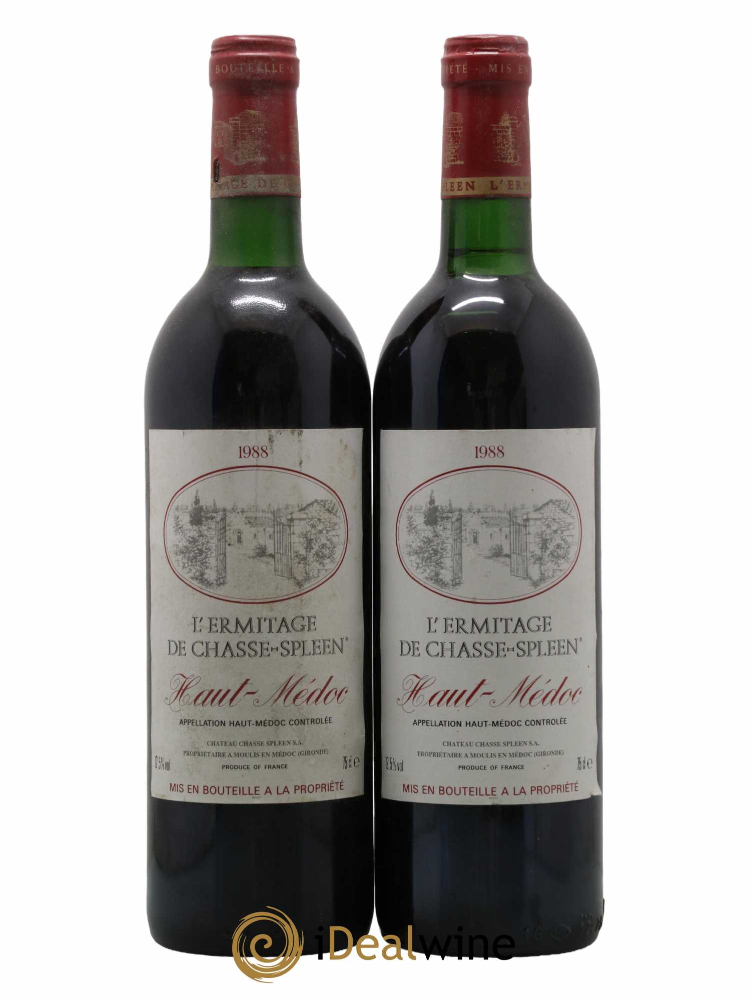 Héritage (Ermitage) de Chasse Spleen 1988 - Lot de 2 bouteilles - 0