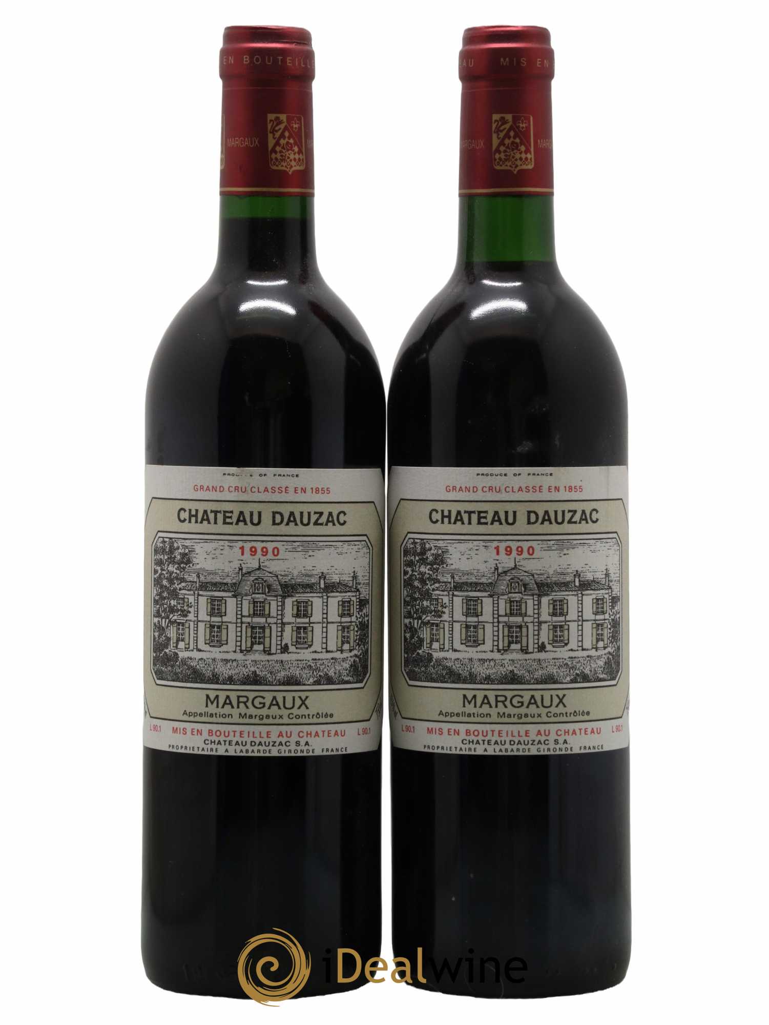 Château Dauzac 5ème Grand Cru Classé 1990 - Lot de 2 bouteilles - 0