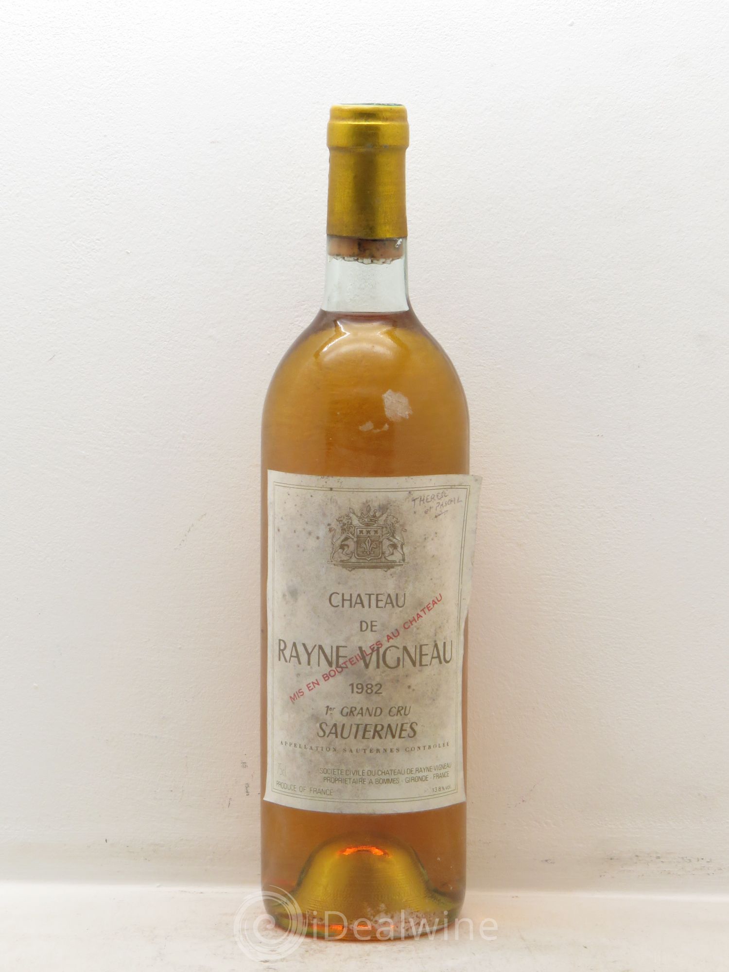Château de Rayne Vigneau 1er Grand Cru Classé 1982 - Lotto di 1 bottiglia - 0