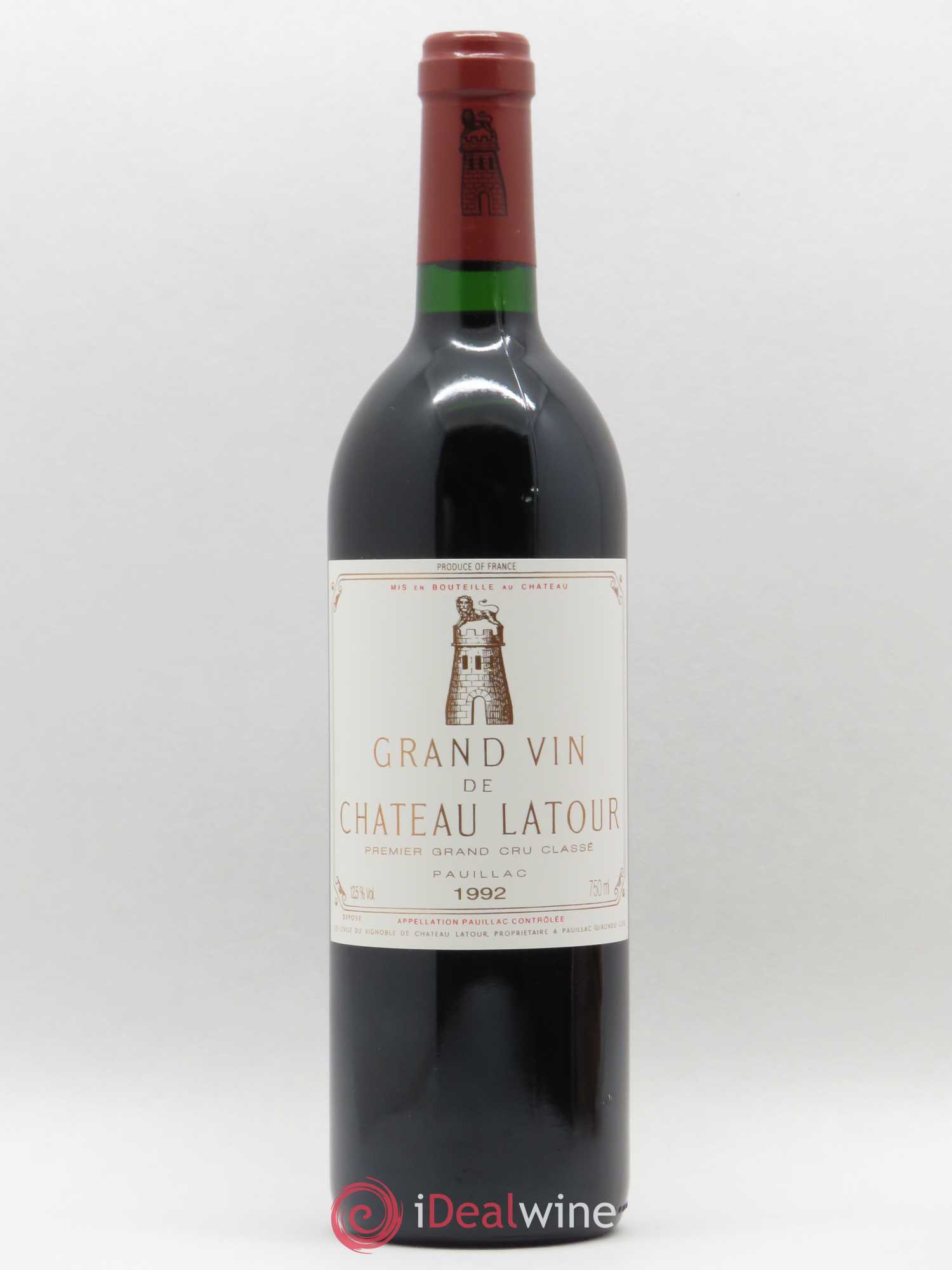 Château Latour 1er Grand Cru Classé 1992 - Lot de 1 bouteille - 0