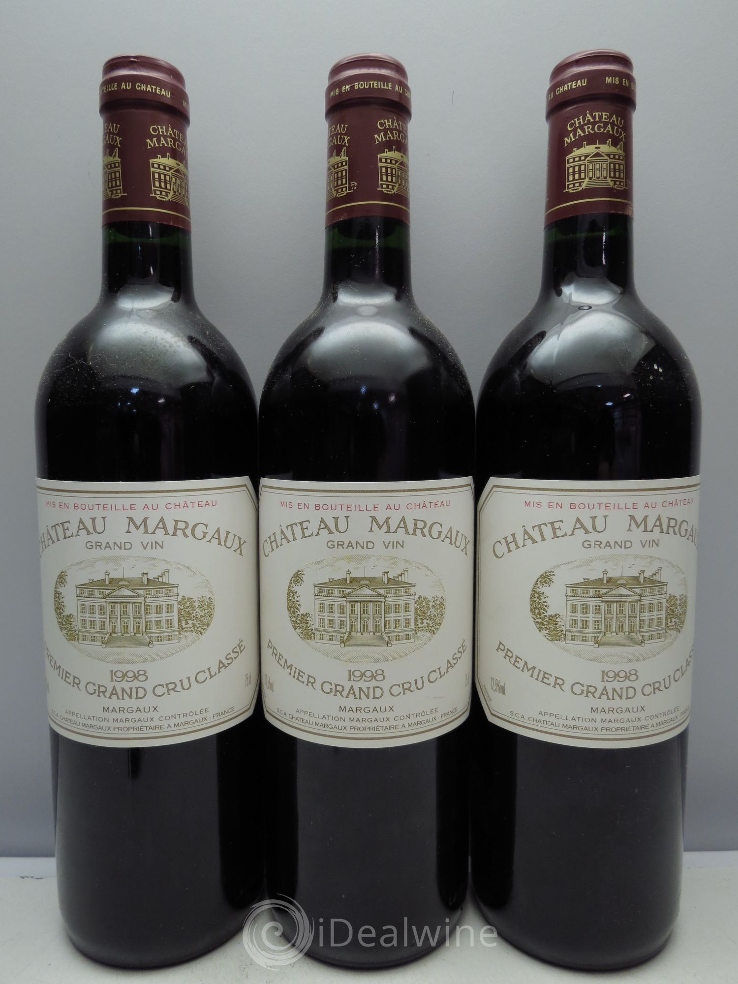 Château Margaux 1er Grand Cru Classé 1998 - Lot de 3 bouteilles - 0