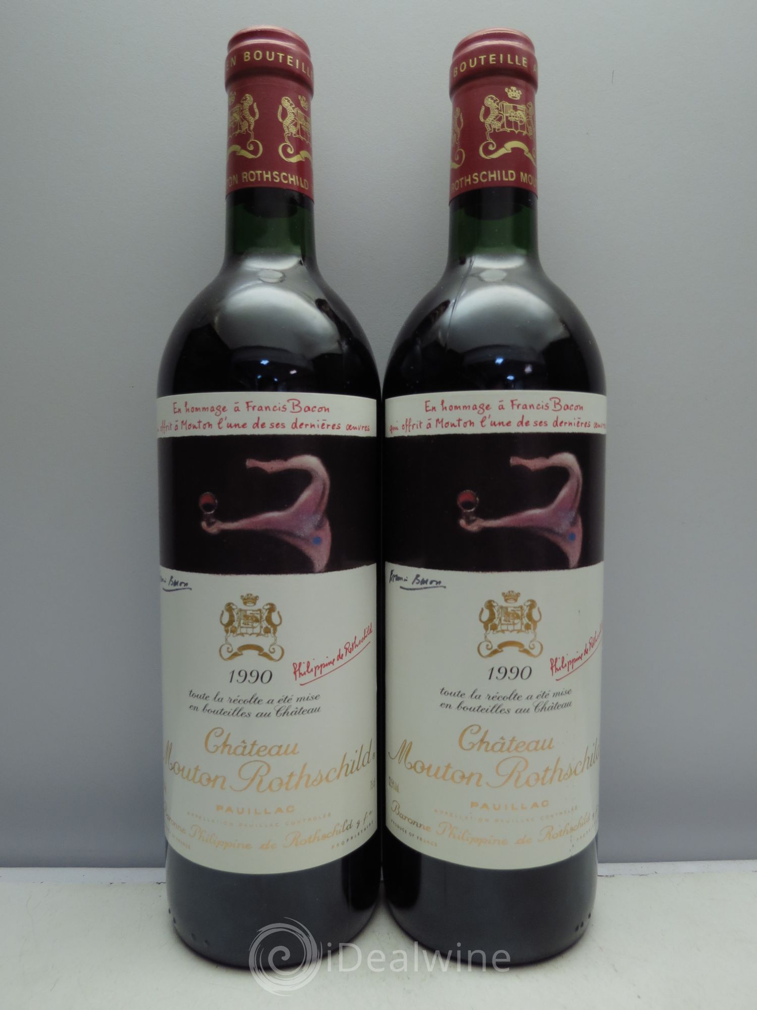 Château Mouton Rothschild 1er Grand Cru Classé 1990 - Lot de 2 bouteilles - 0