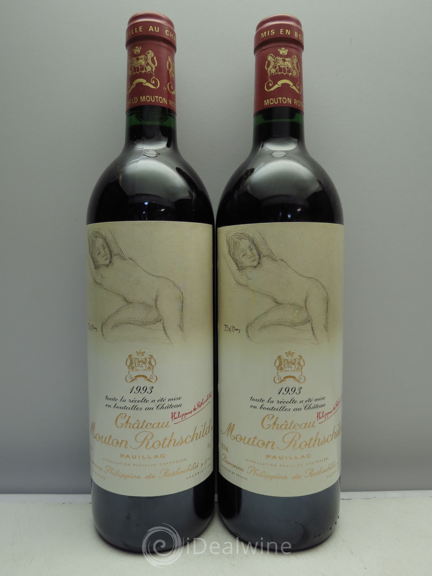 Château Mouton Rothschild 1er Grand Cru Classé 1993 - Lot de 2 bouteilles - 0
