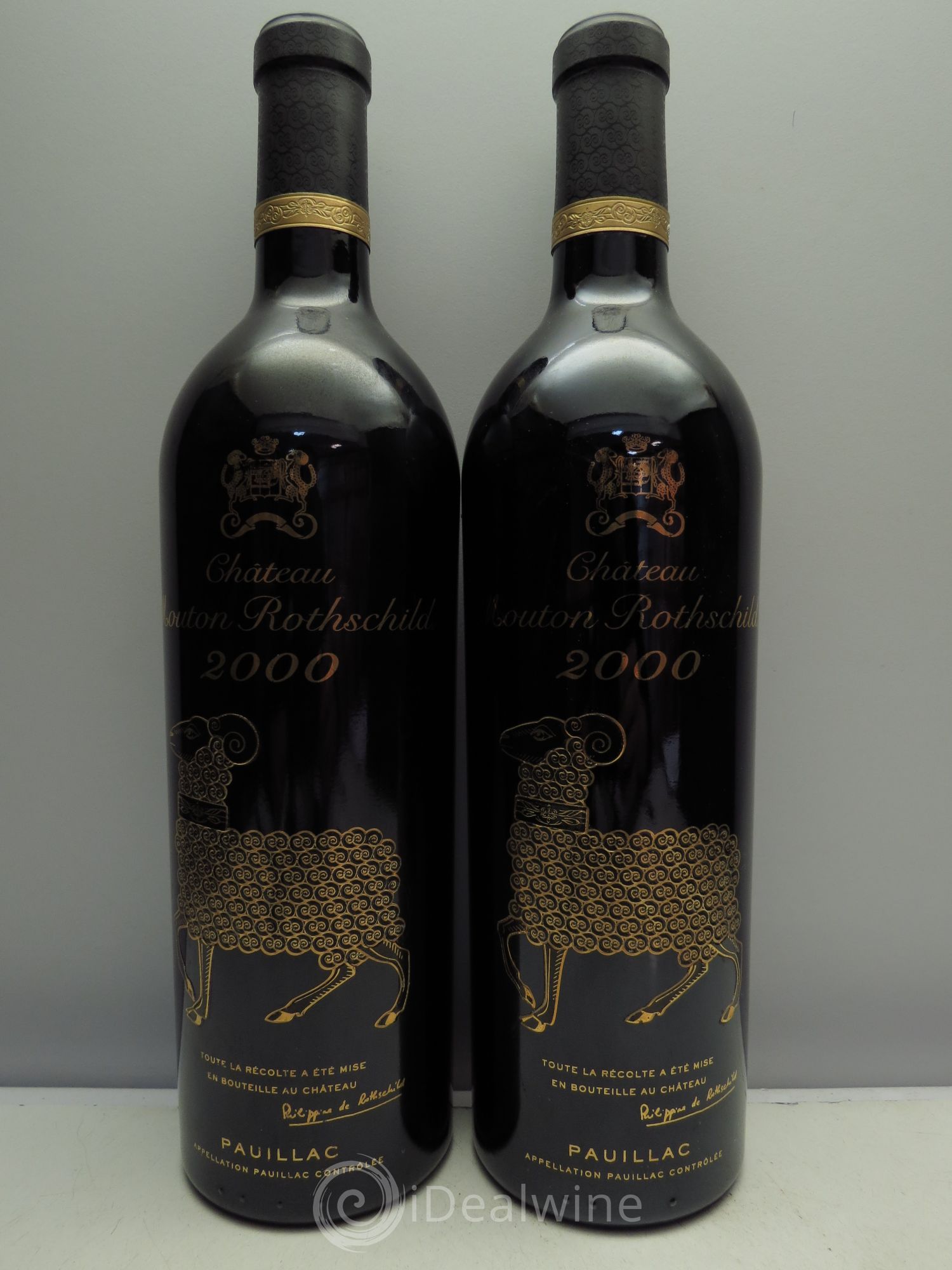Château Mouton Rothschild 1er Grand Cru Classé 2000 - Lot de 2 bouteilles - 0