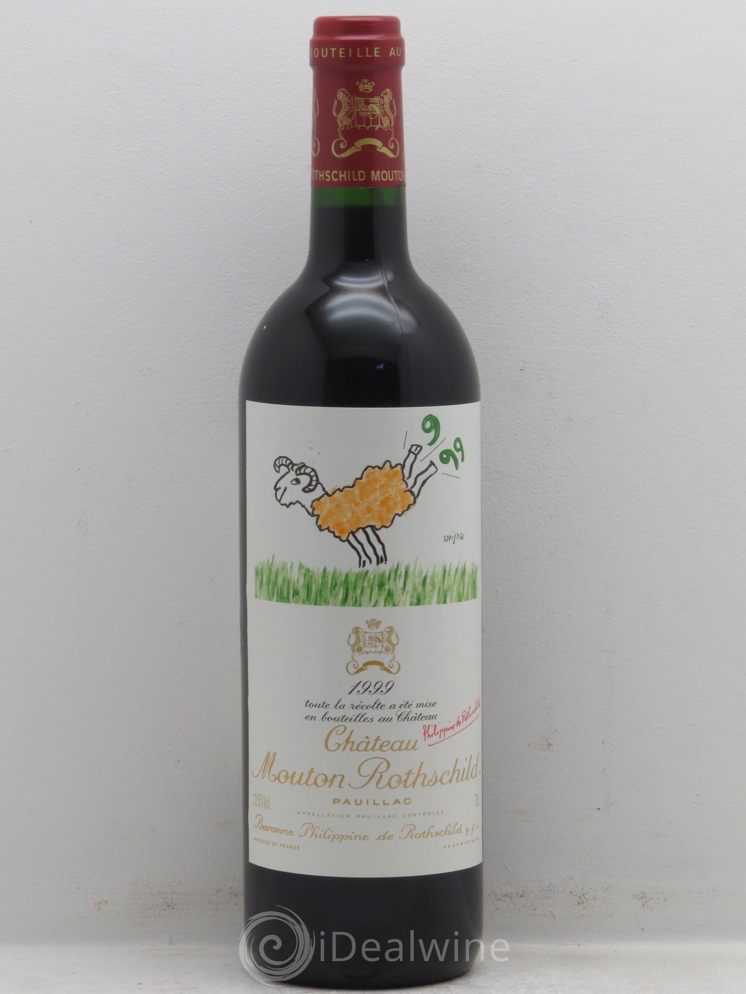 Château Mouton Rothschild 1er Grand Cru Classé 1999 - Lot de 1 bouteille - 0