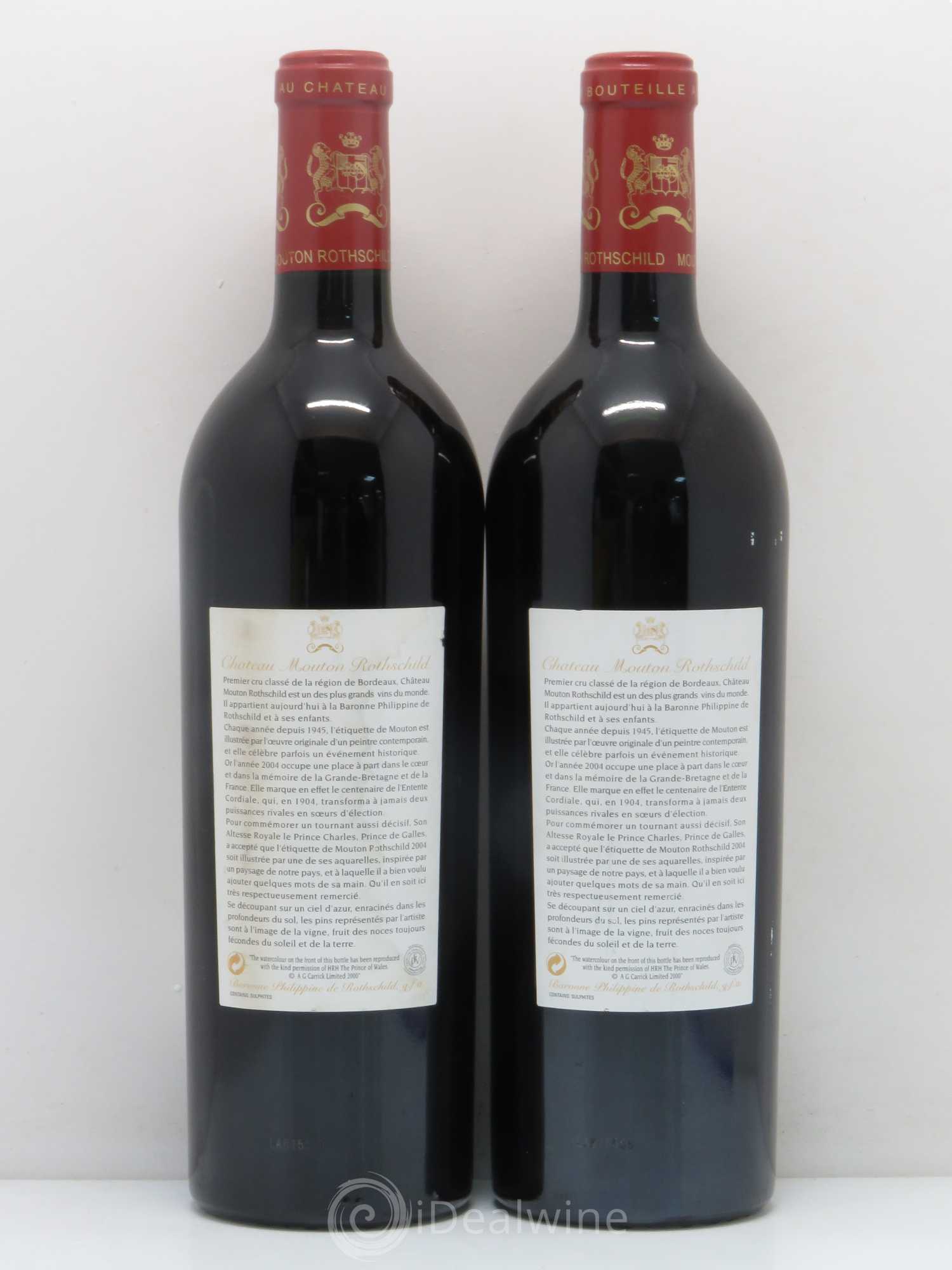 Château Mouton Rothschild 1er Grand Cru Classé 2004 - Lot de 2 bouteilles - 1