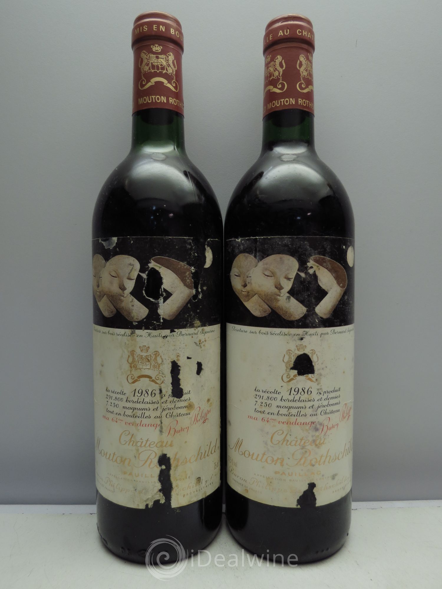Château Mouton Rothschild 1er Grand Cru Classé 1986 - Lot de 2 bouteilles - 0