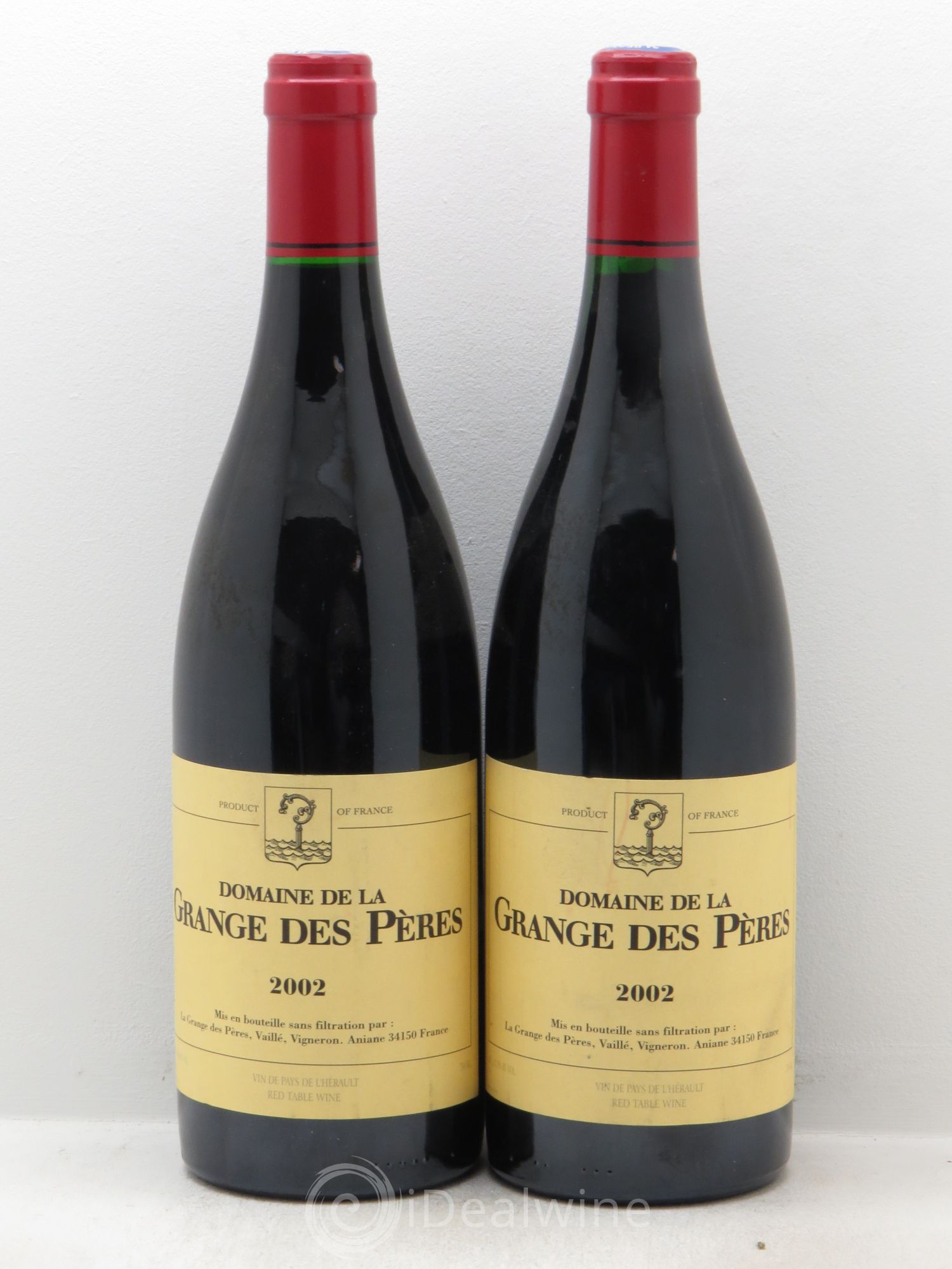 Pays d'Hérault Grange des Pères Laurent Vaillé 2002 - Lot de 2 bouteilles - 0