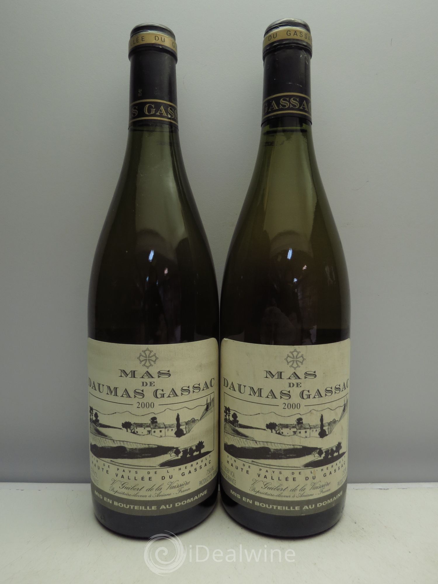 Saint-Guilhem-le-Désert - Cité d'Aniane Mas Daumas Gassac Famille Guibert de La Vaissière (sans prix de réserve / no reserve) 2000 - Lotto di 2 bottiglie - 0