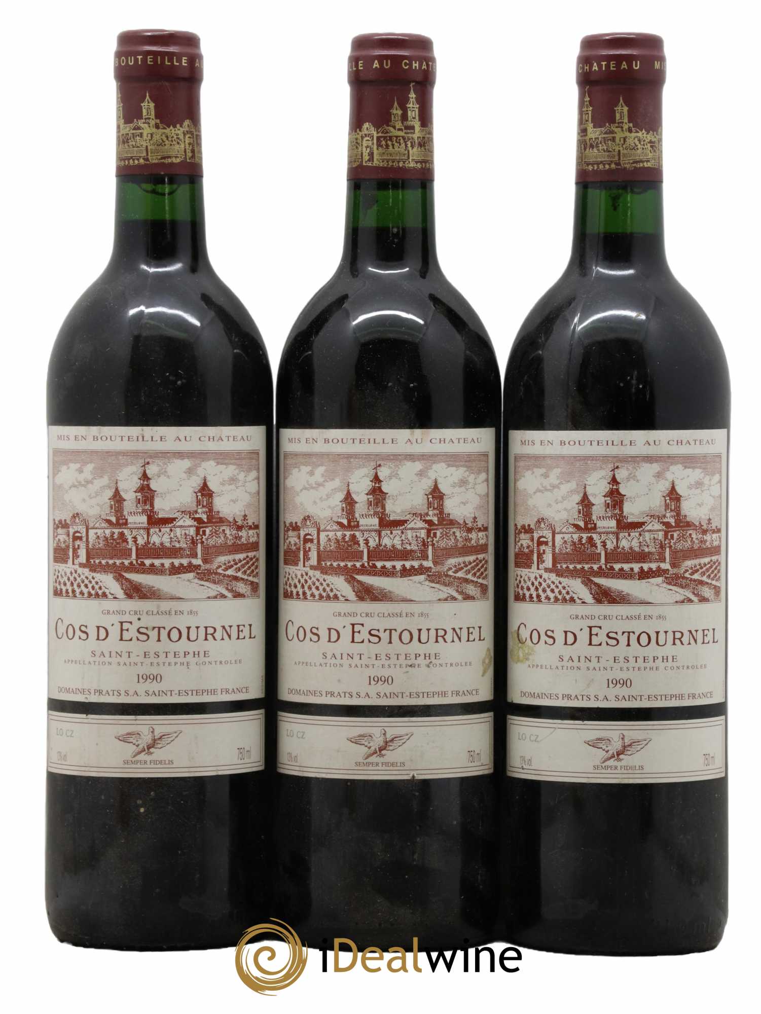 Cos d'Estournel 2ème Grand Cru Classé 1990 - Lot de 3 bouteilles - 0
