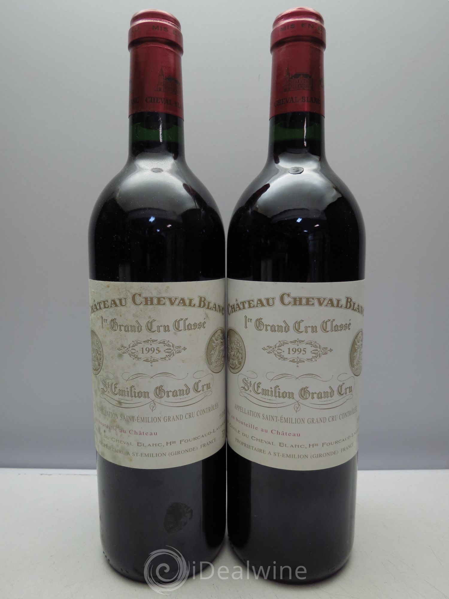 Château Cheval Blanc 1er Grand Cru Classé A (3 étiq.tachées) 1995 - Lot de 6 bouteilles - 1