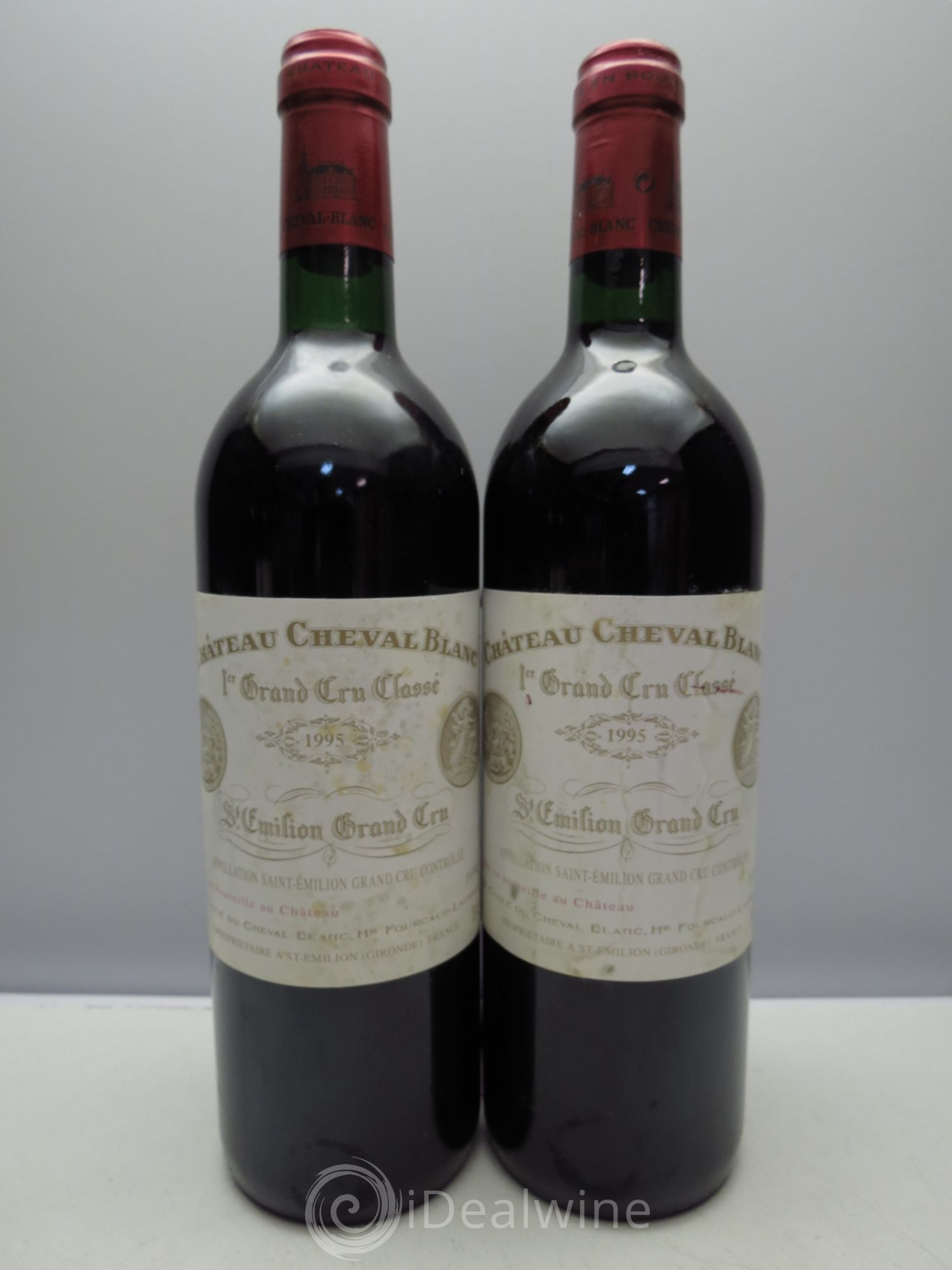 Château Cheval Blanc 1er Grand Cru Classé A (3 étiq.tachées) 1995 - Lot de 6 bouteilles - 2