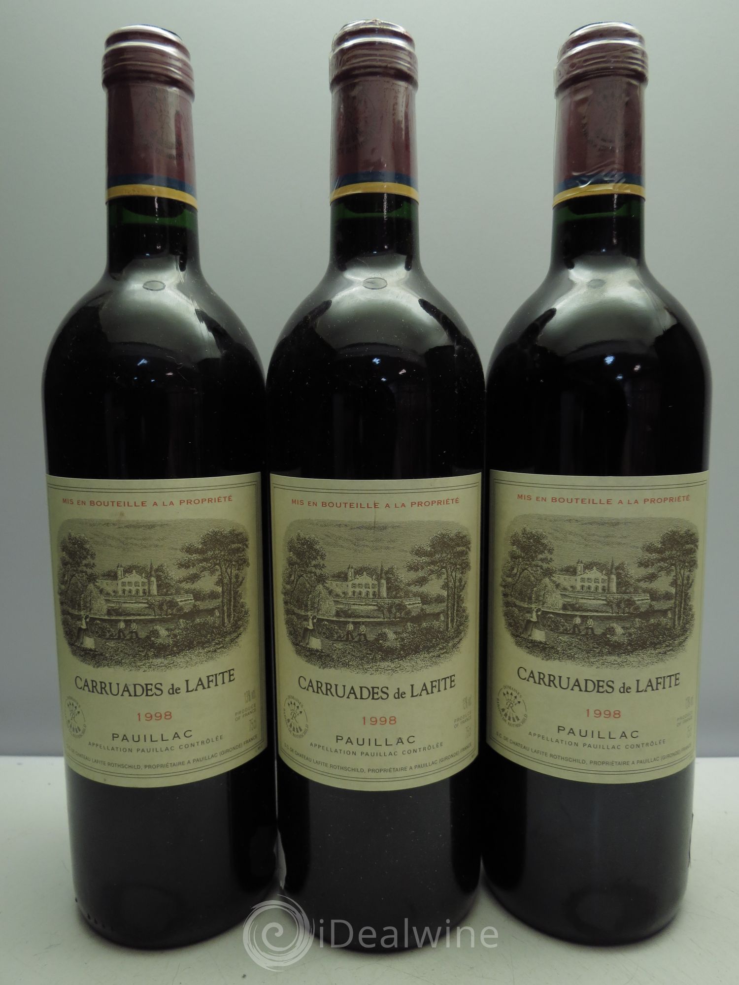 Carruades de Lafite Rothschild Second Vin 1998 - Lot de 3 bouteilles - 0