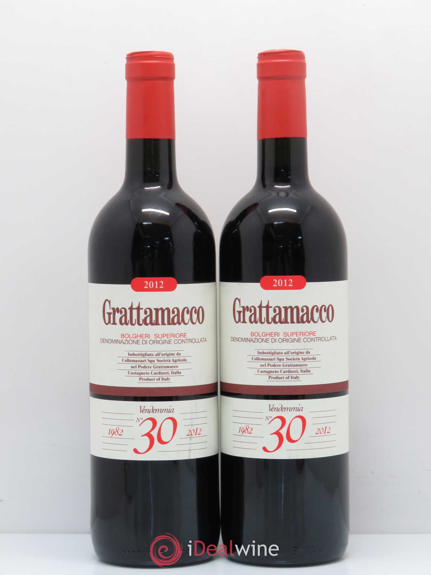 Italie Grattamacco Bolgheri Superiore Bolgheri 2012 - Posten von 2 Flaschen - 0