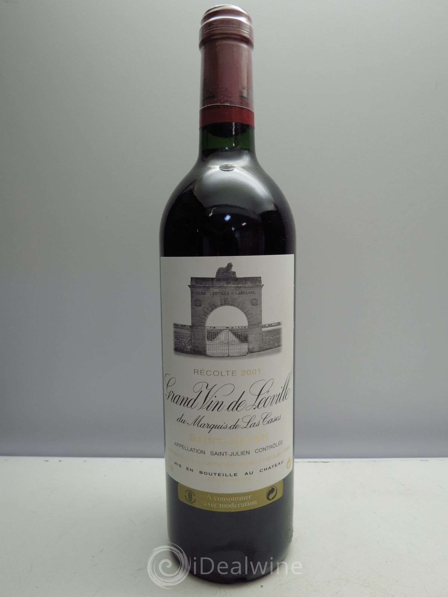 Château Léoville Las Cases 2ème Grand Cru Classé (scotch de prévention) 2001 - Lot de 1 bouteille - 0