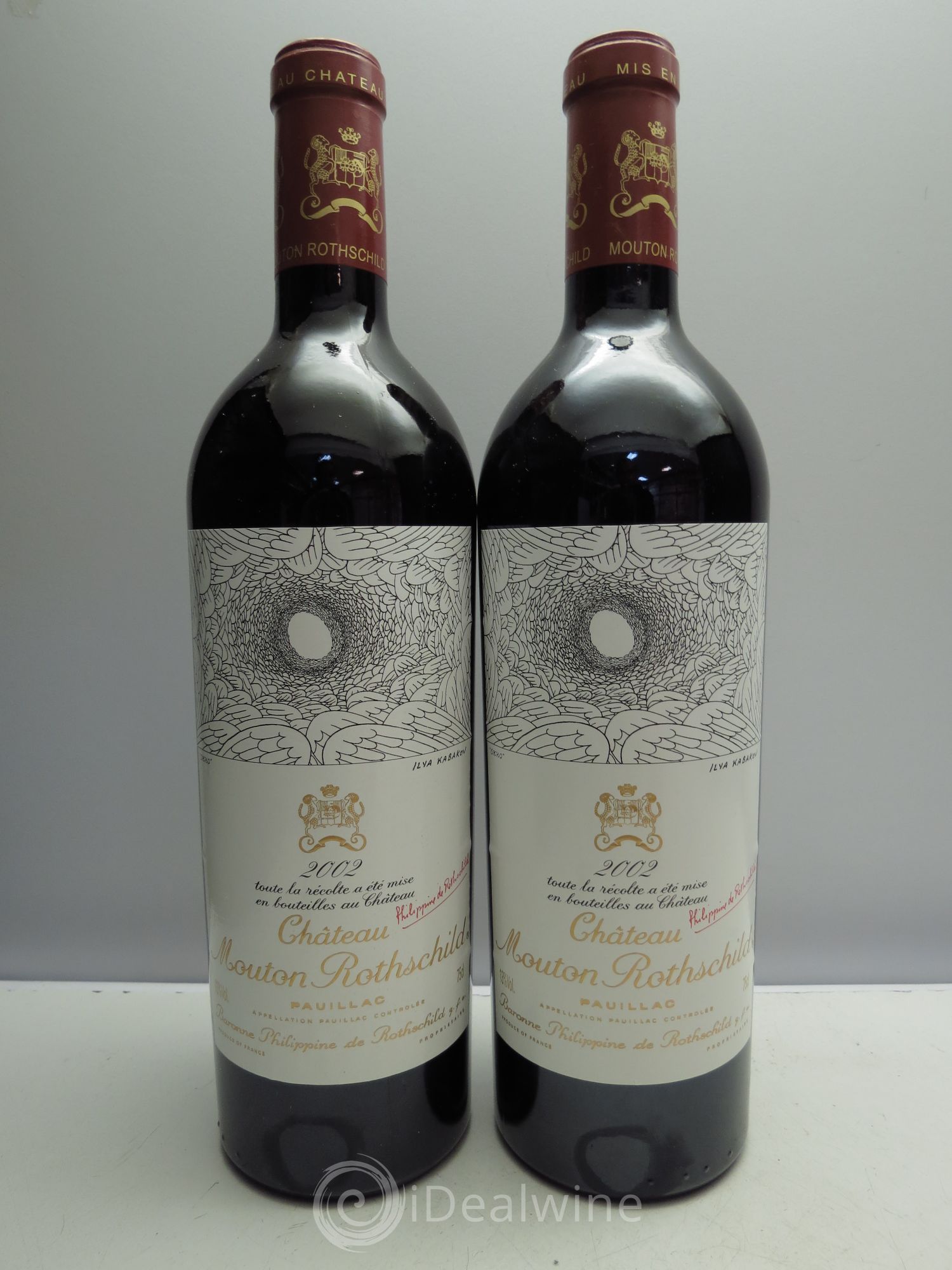 Château Mouton Rothschild 1er Grand Cru Classé 2002 - Lot de 2 bouteilles - 0