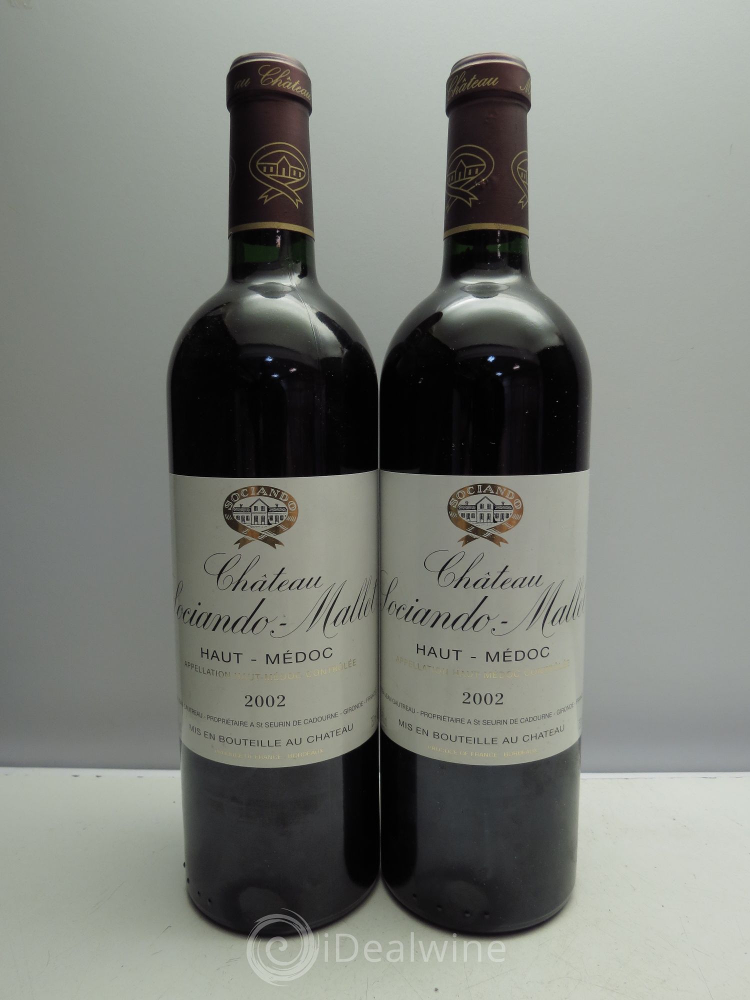 Château Sociando Mallet 2002 - Lot de 2 bouteilles - 0