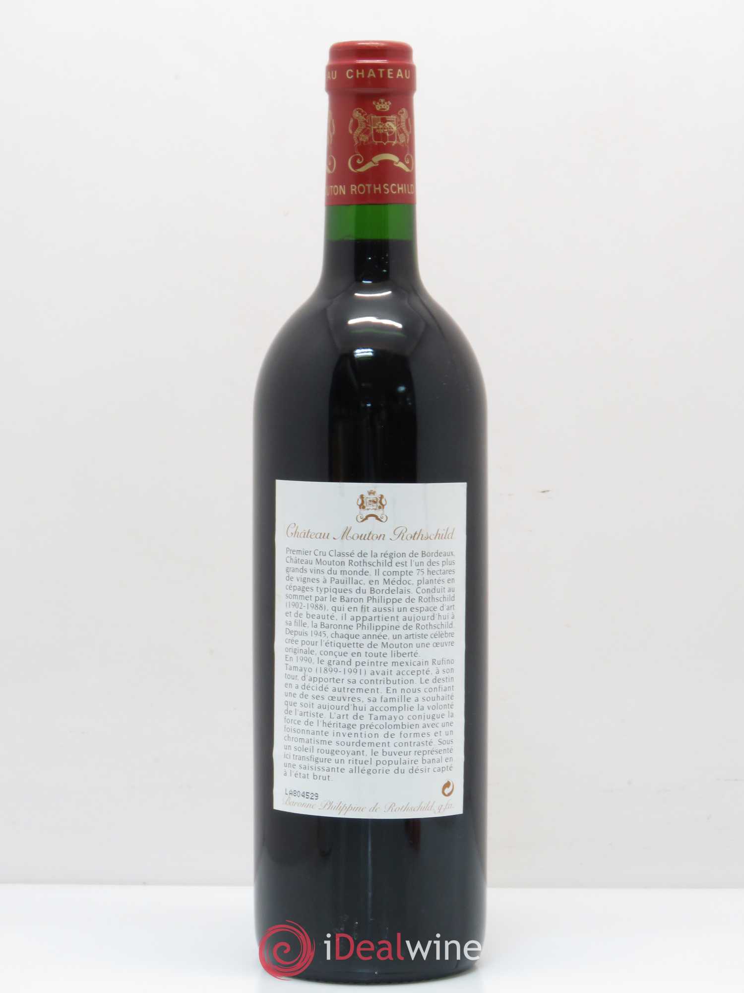 Château Mouton Rothschild 1er Grand Cru Classé 1998 - Lot de 1 bouteille - 1