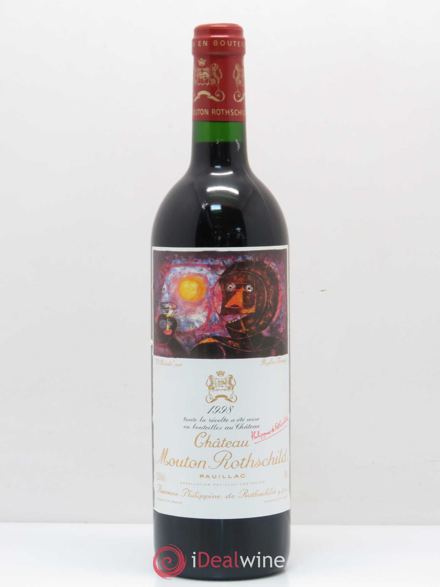 Château Mouton Rothschild 1er Grand Cru Classé 1998 - Lot de 1 bouteille - 0