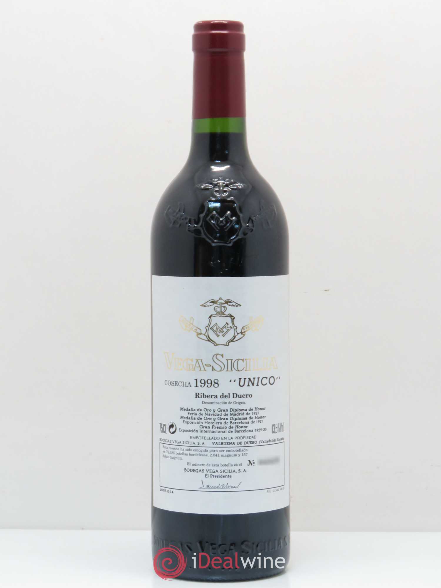 Ribera Del Duero DO Vega Sicilia Unico Famille Alvarez 1998 - Lot de 1 bouteille - 0