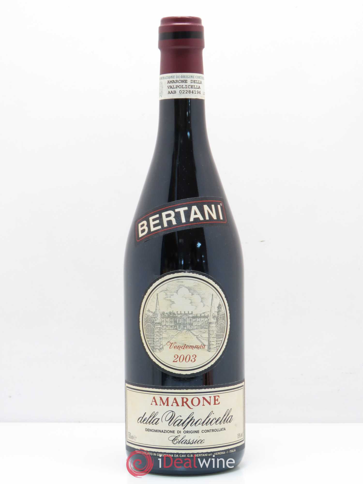 Amarone della Valpolicella DOC Bertani 2003 - Lot de 1 bouteille - 0